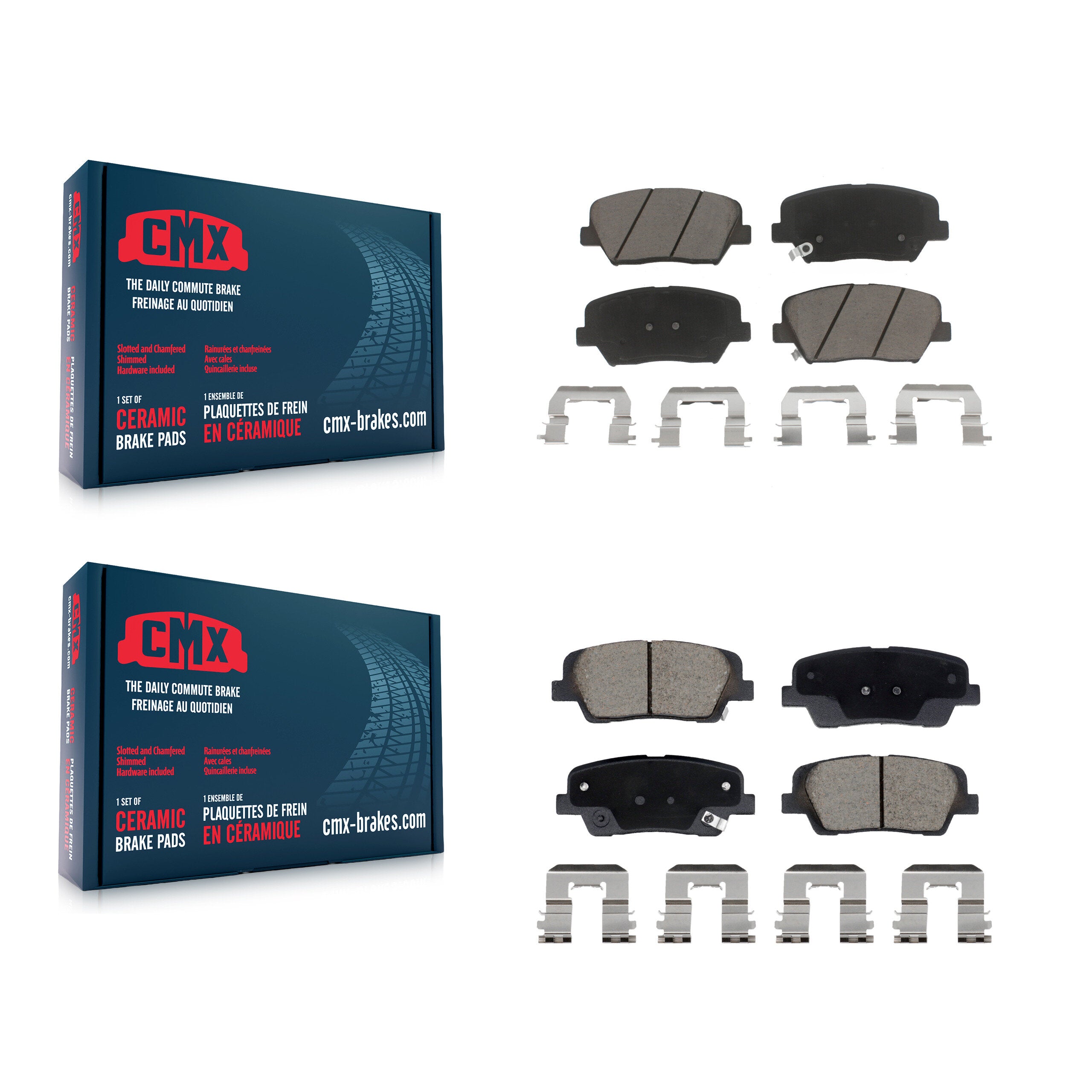 CMX KCX-100606 Disc Brake Pad for 2010-2016 Kia Sorento, Hyundai Santa Fe Sport, Hyundai Santa Fe - Front and Rear product image