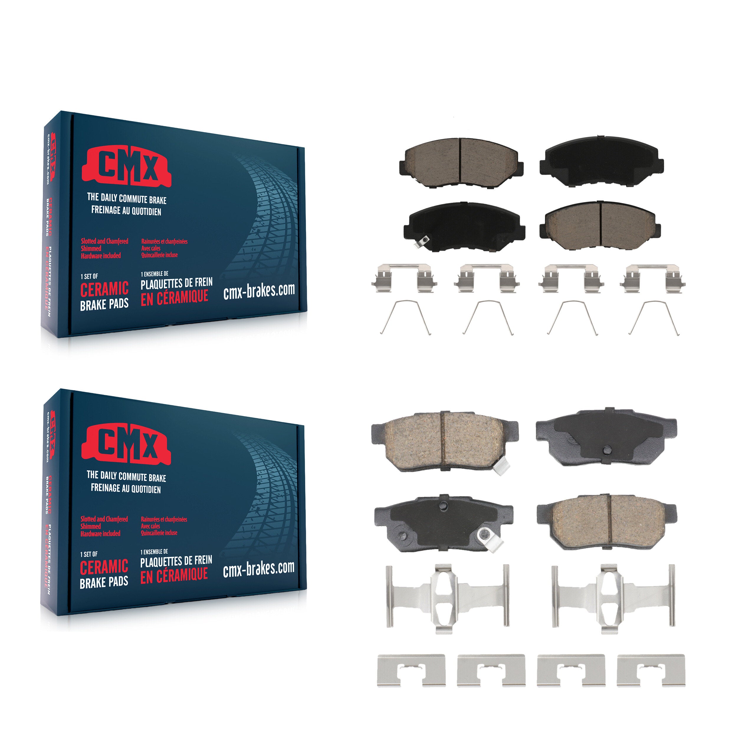 CMX KCX-100608 Disc Brake Pad for 2013-2014 Honda Fit - Front and Rear product image