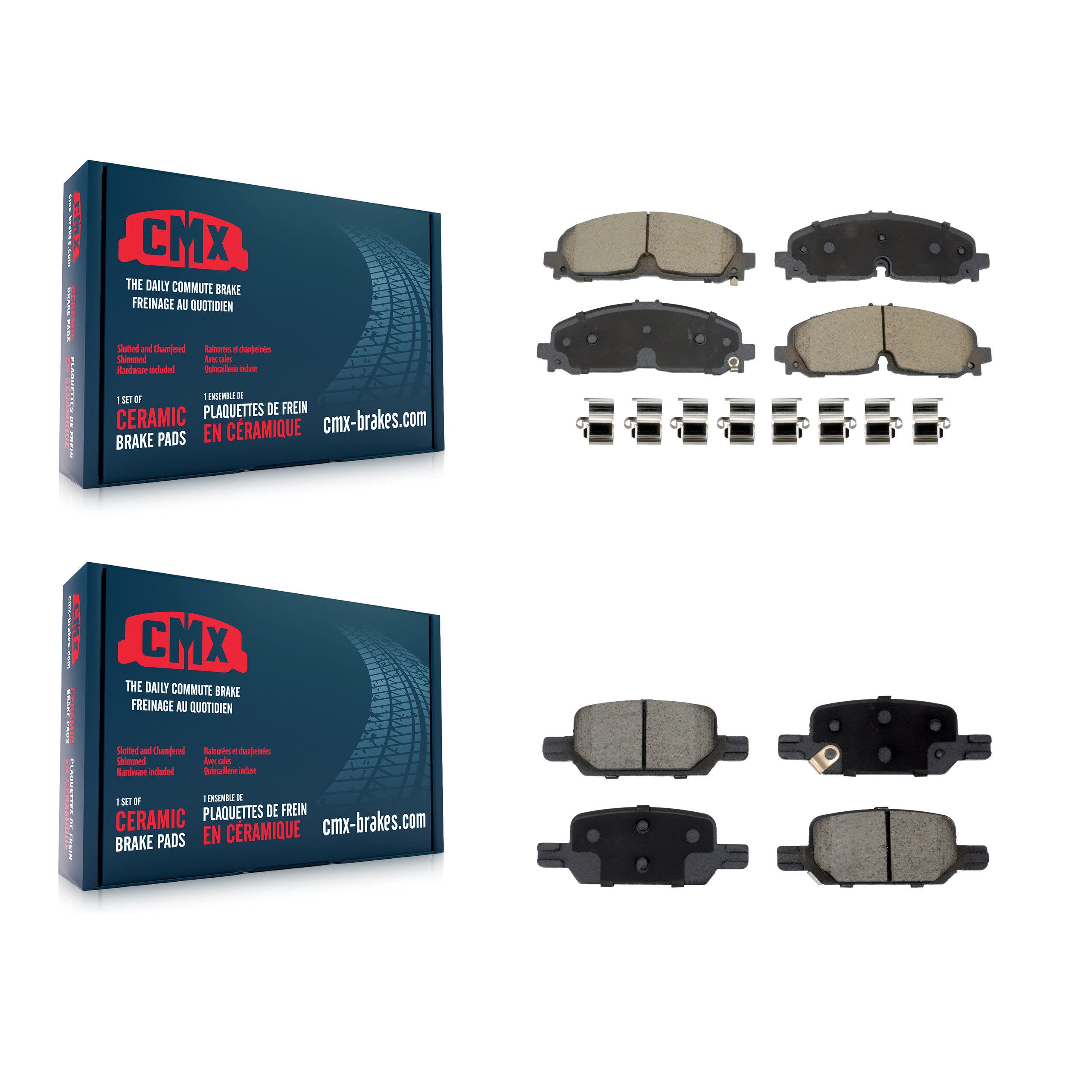 CMX KCX-100613 Disc Brake Pad for 2021-2022 Chevrolet Colorado, GMC Canyon - Front and Rear product image