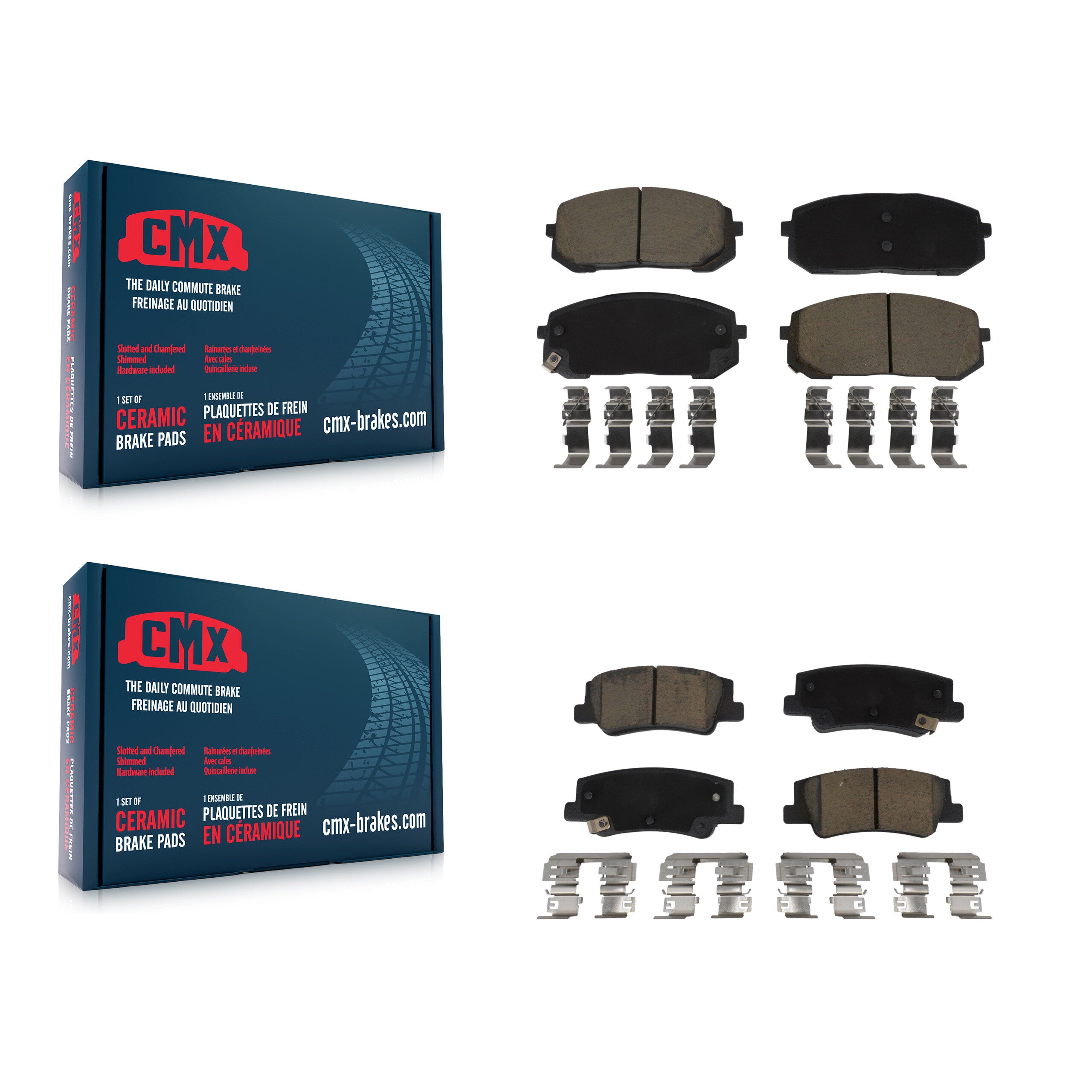 CMX KCX-100614 Disc Brake Pad for 2020-2025 Hyundai Sonata, Kia Niro EV, Kia K5 - Front and Rear product image