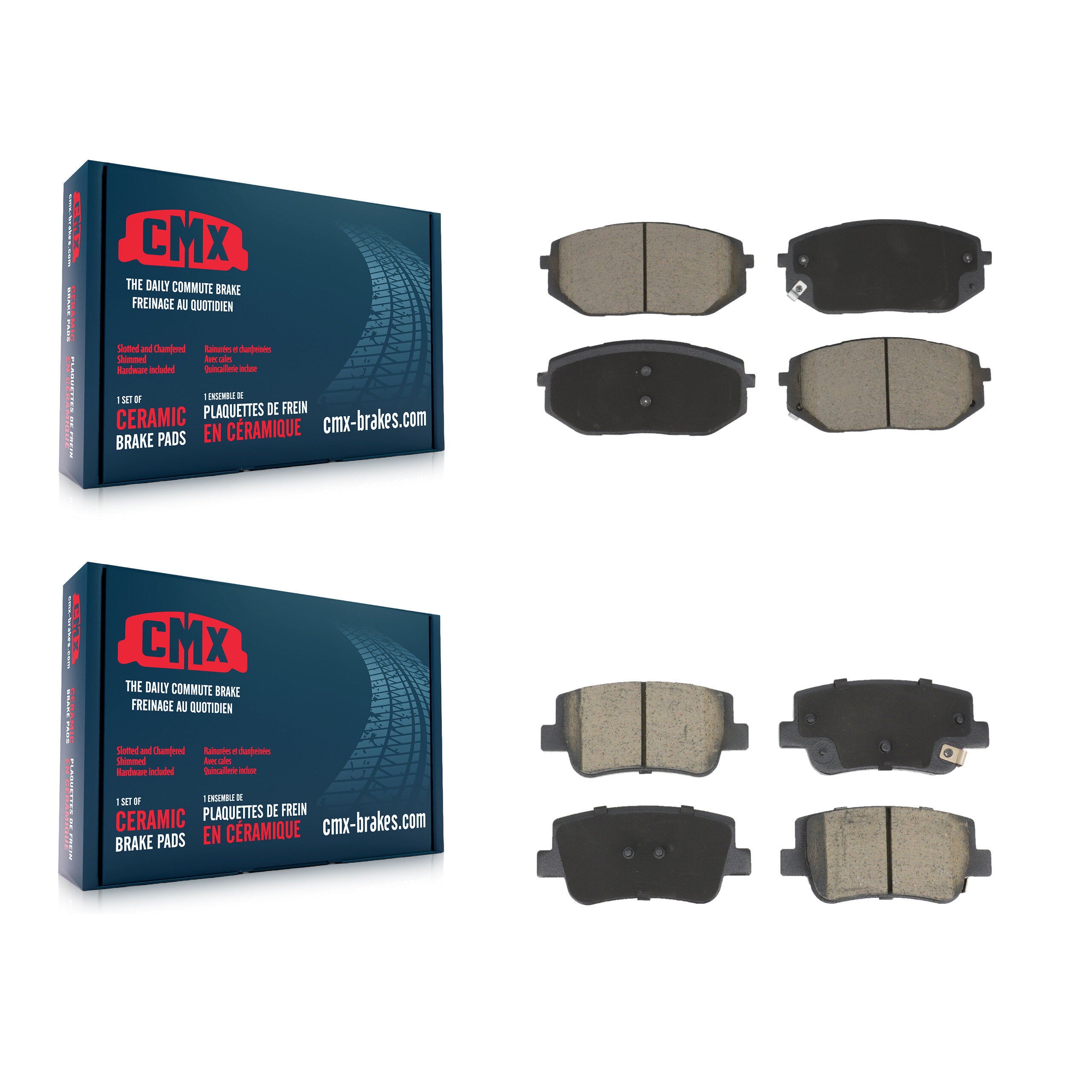 CMX KCX-100615 Disc Brake Pad for 2021-2025 Kia K5, Hyundai Sonata - Front and Rear product image