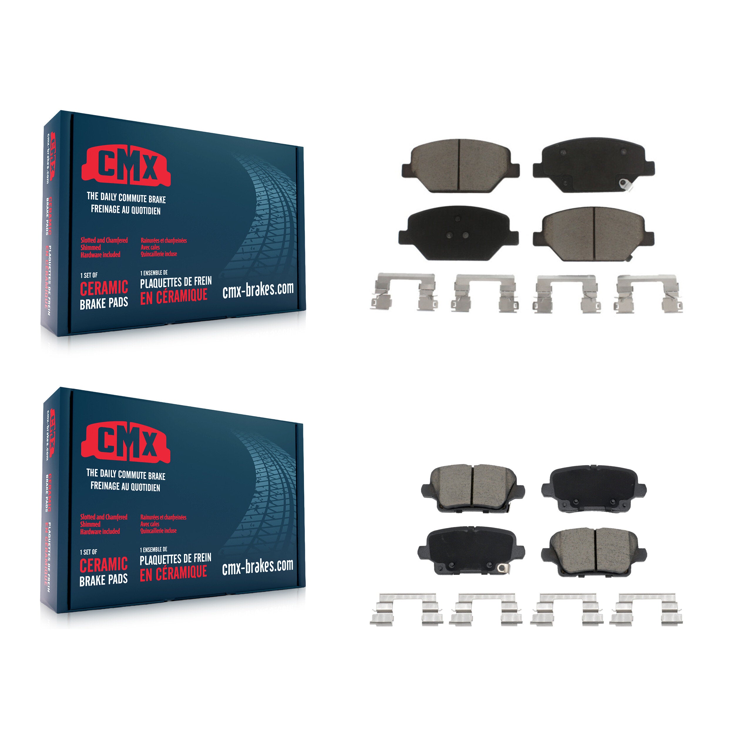 CMX KCX-100618 Disc Brake Pad for 2018-2020 Buick Regal Sportback, Cadillac XT4 - Front and Rear product image