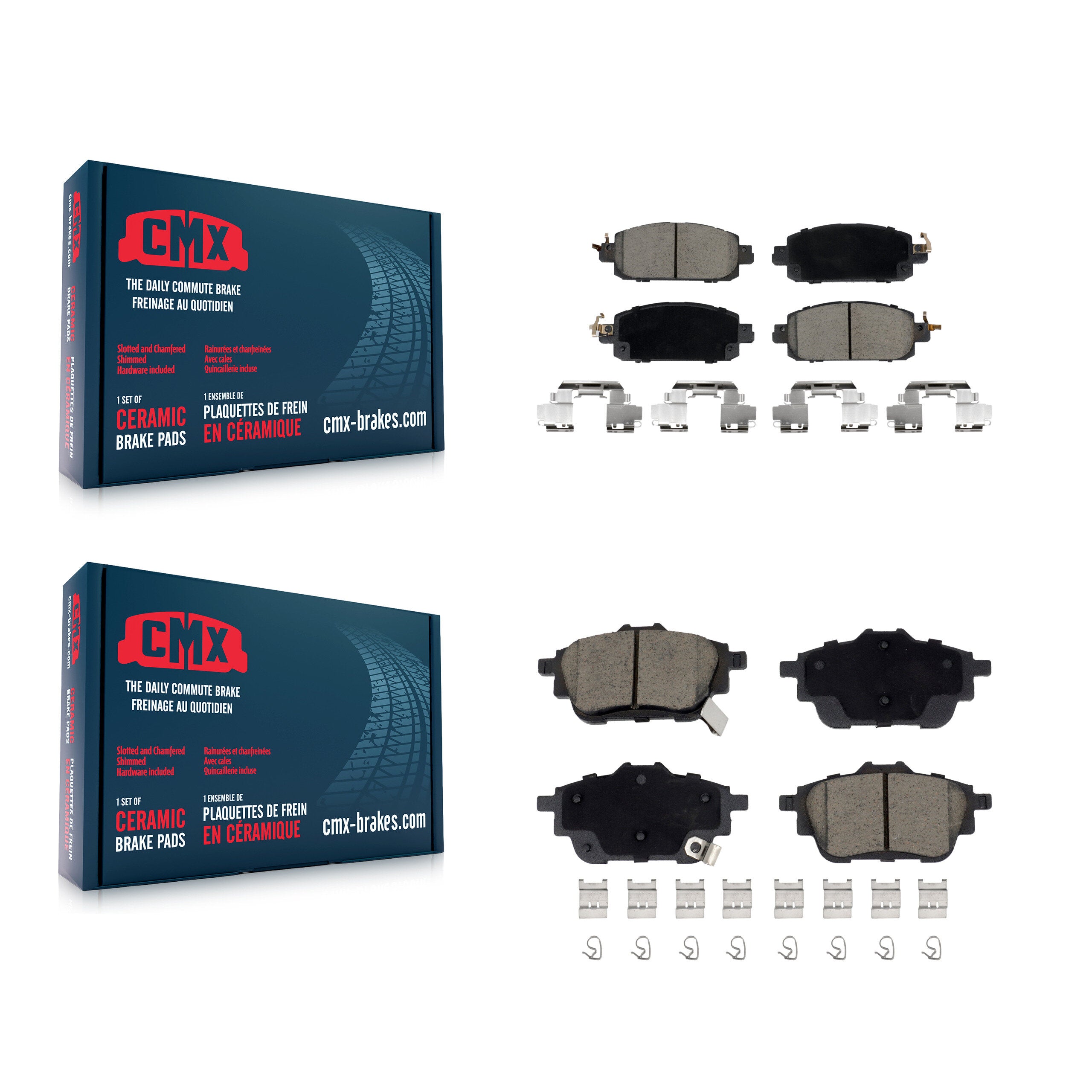 CMX KCX-100620 Disc Brake Pad for 2020-2023 Nissan Sentra - Front and Rear product image