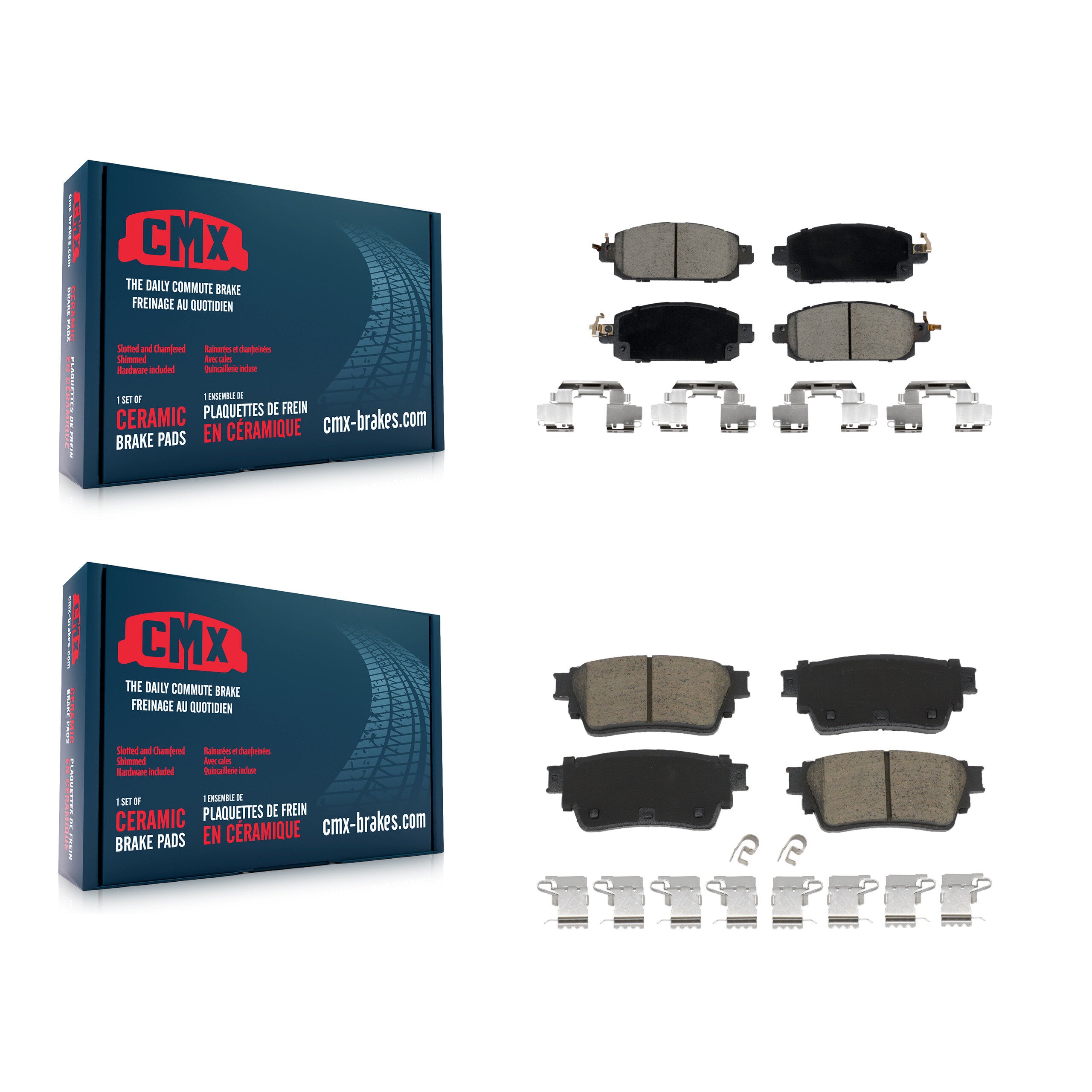 CMX KCX-100621 Disc Brake Pad for 2021-2023 Nissan Kicks - Front and Rear product image