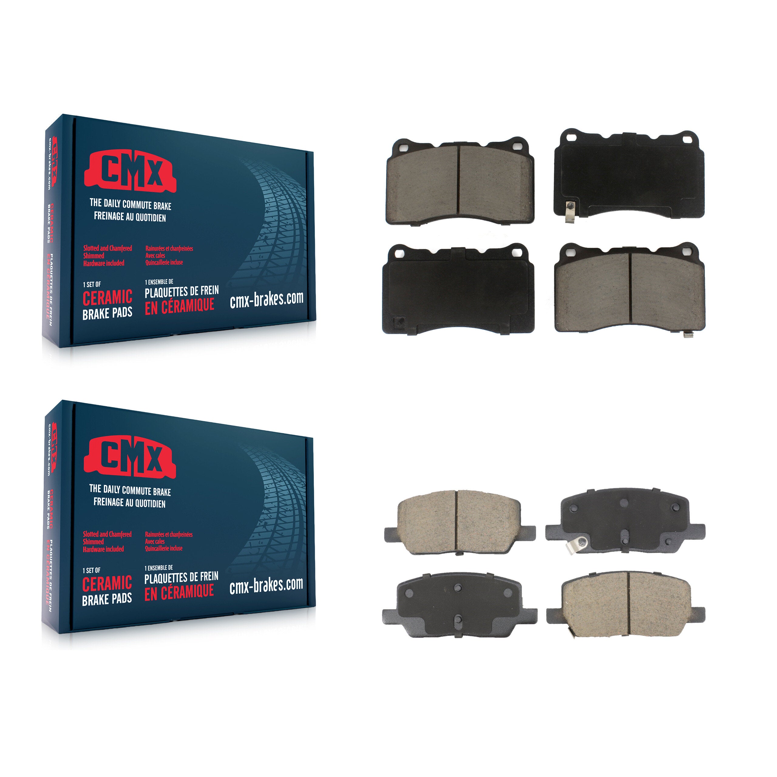 CMX KCX-100622 Disc Brake Pad for 2017-2020 Tesla S, Tesla X - Front and Rear product image