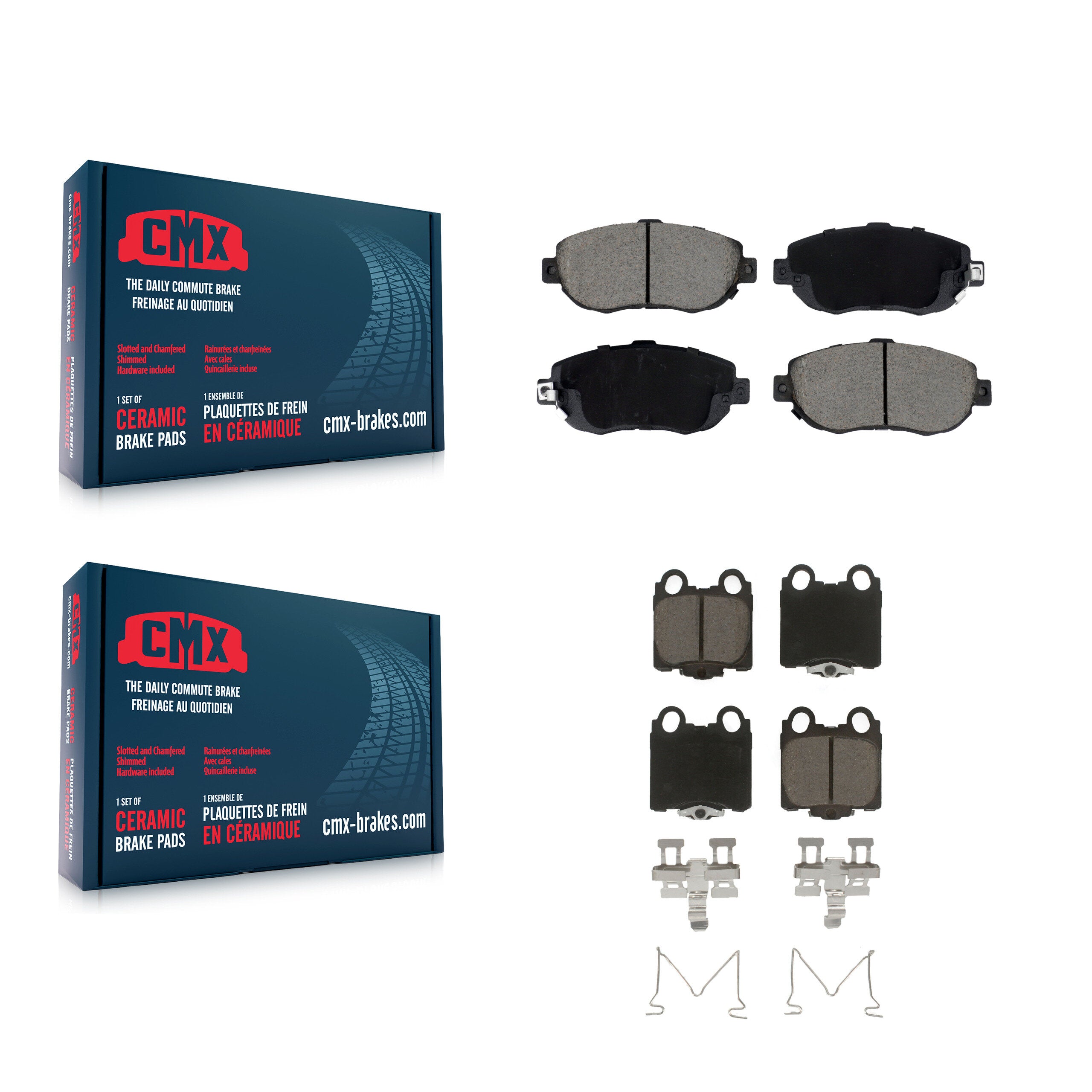 CMX KCX-100624 Disc Brake Pad for 1998-2010 Lexus SC430, Lexus GS430, Lexus IS300 & more - Front and Rear product image