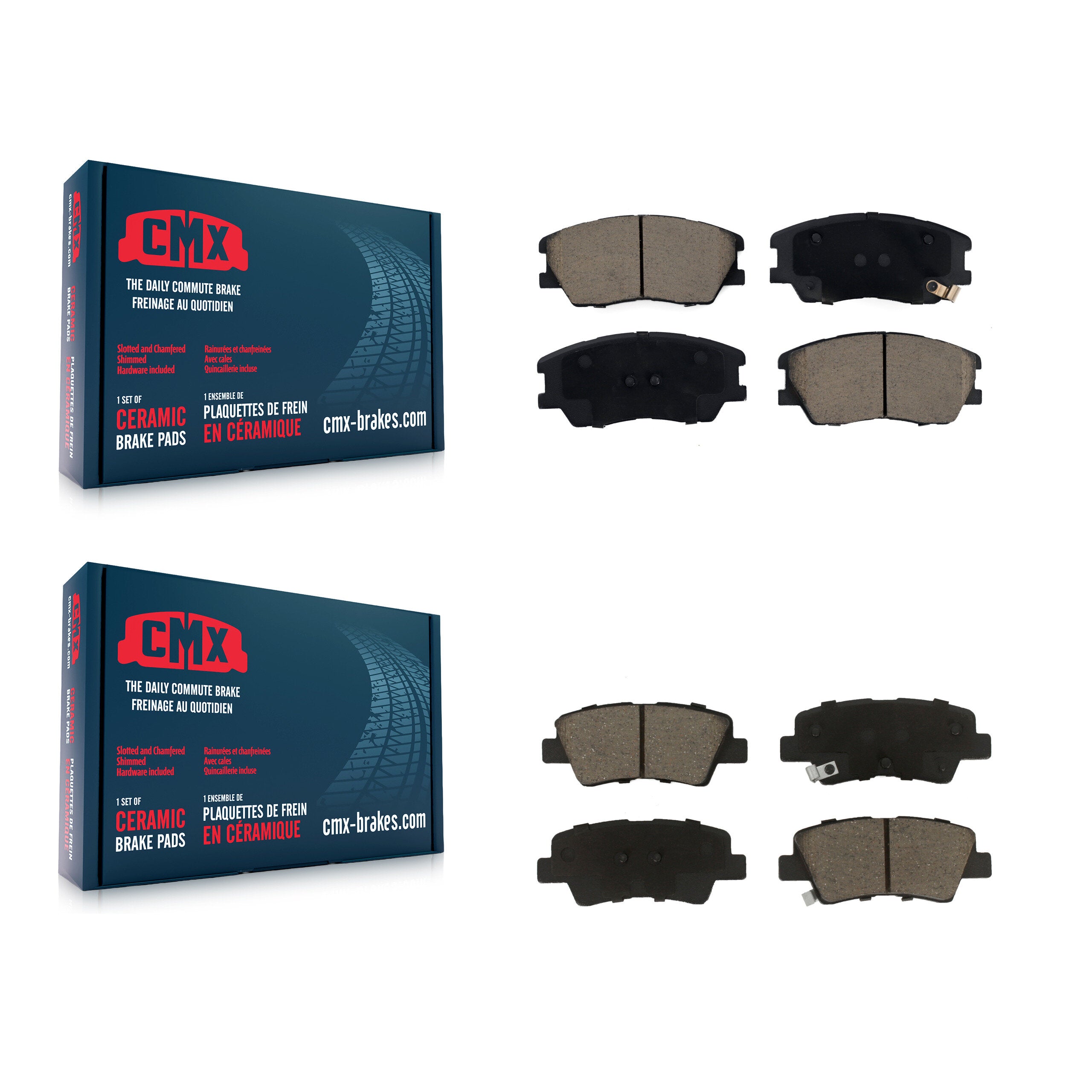 CMX KCX-100625 Disc Brake Pad for 2017-2023 Kia Soul EV, Kia Soul - Front and Rear product image