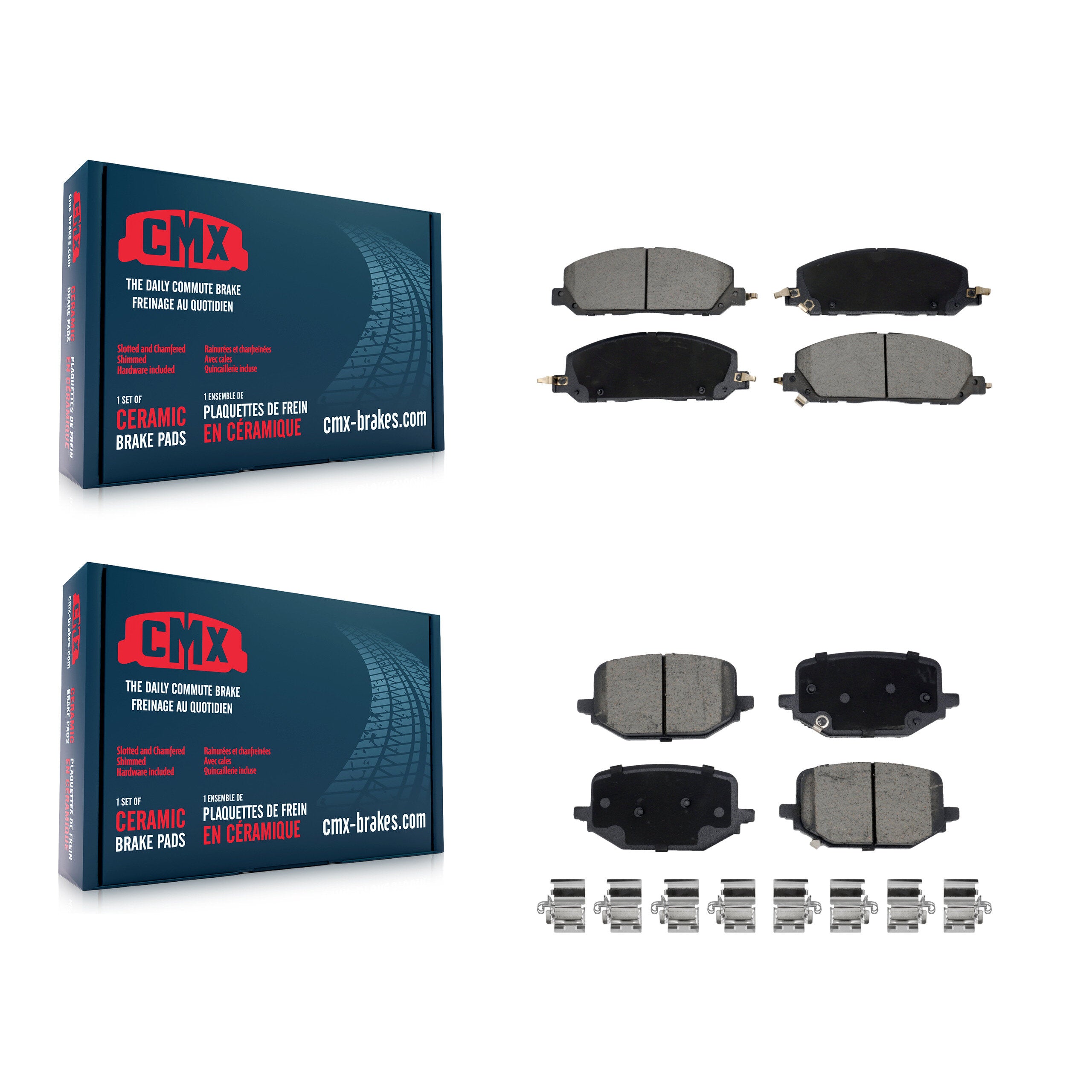 CMX KCX-100628 Disc Brake Pad for 2020-2023 Ford Police Interceptor Utility, Lincoln Aviator - Front and Rear product image