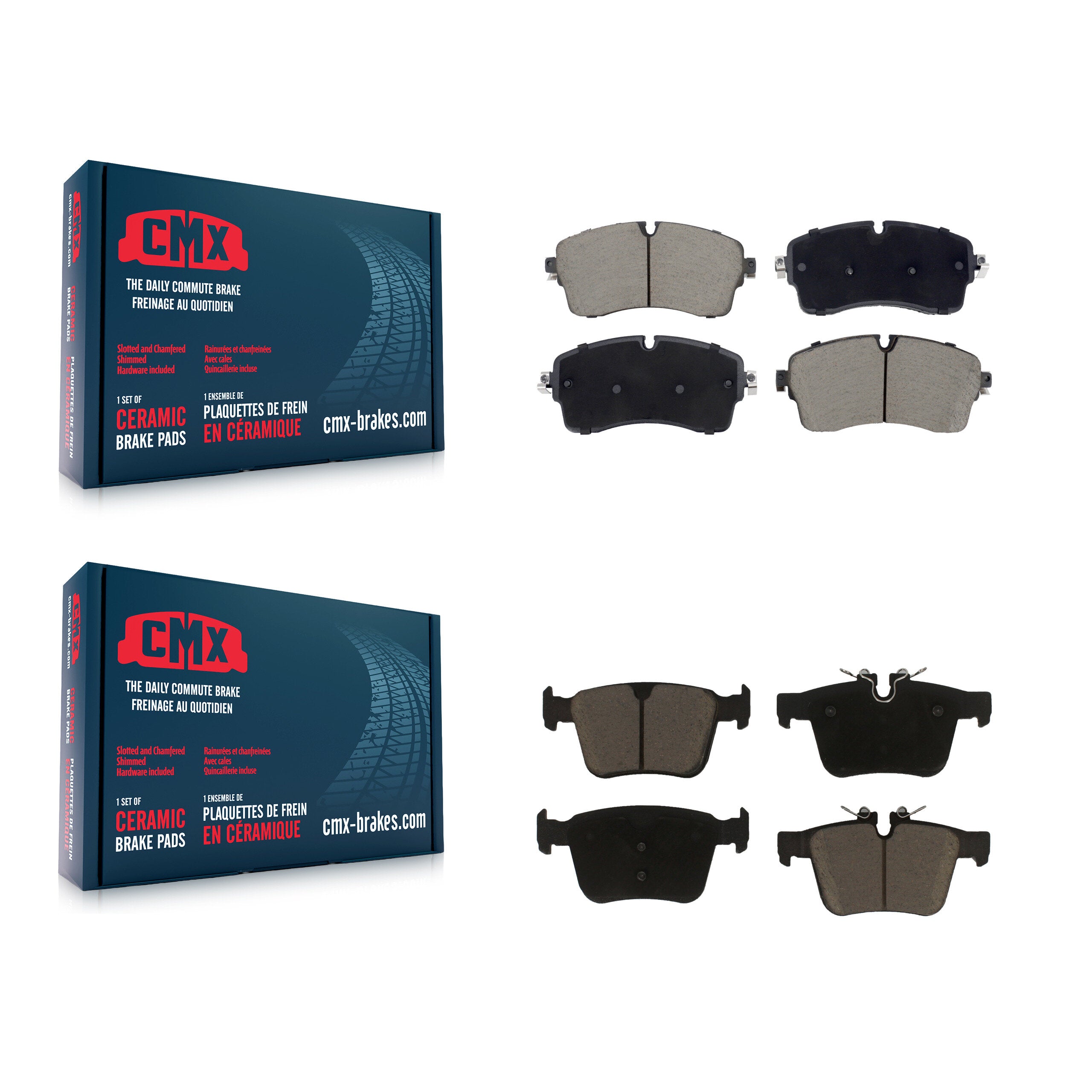 CMX KCX-100635 Disc Brake Pad for 2016-2020 Jaguar E-Pace, Land Rover Range Rover Evoque - Front and Rear product image