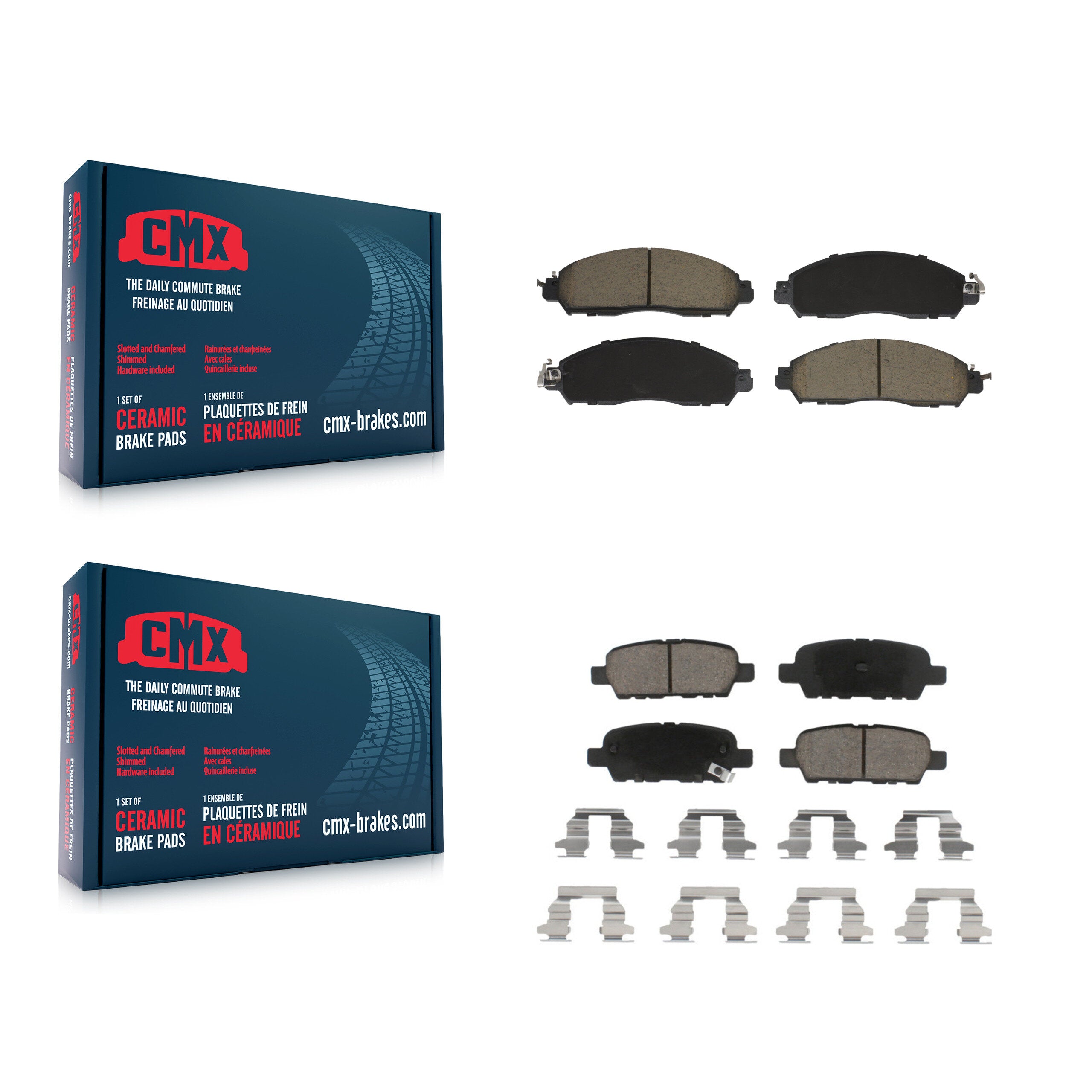 CMX KCX-100636 Disc Brake Pad for 2018-2022 Nissan LEAF - Front and Rear product image