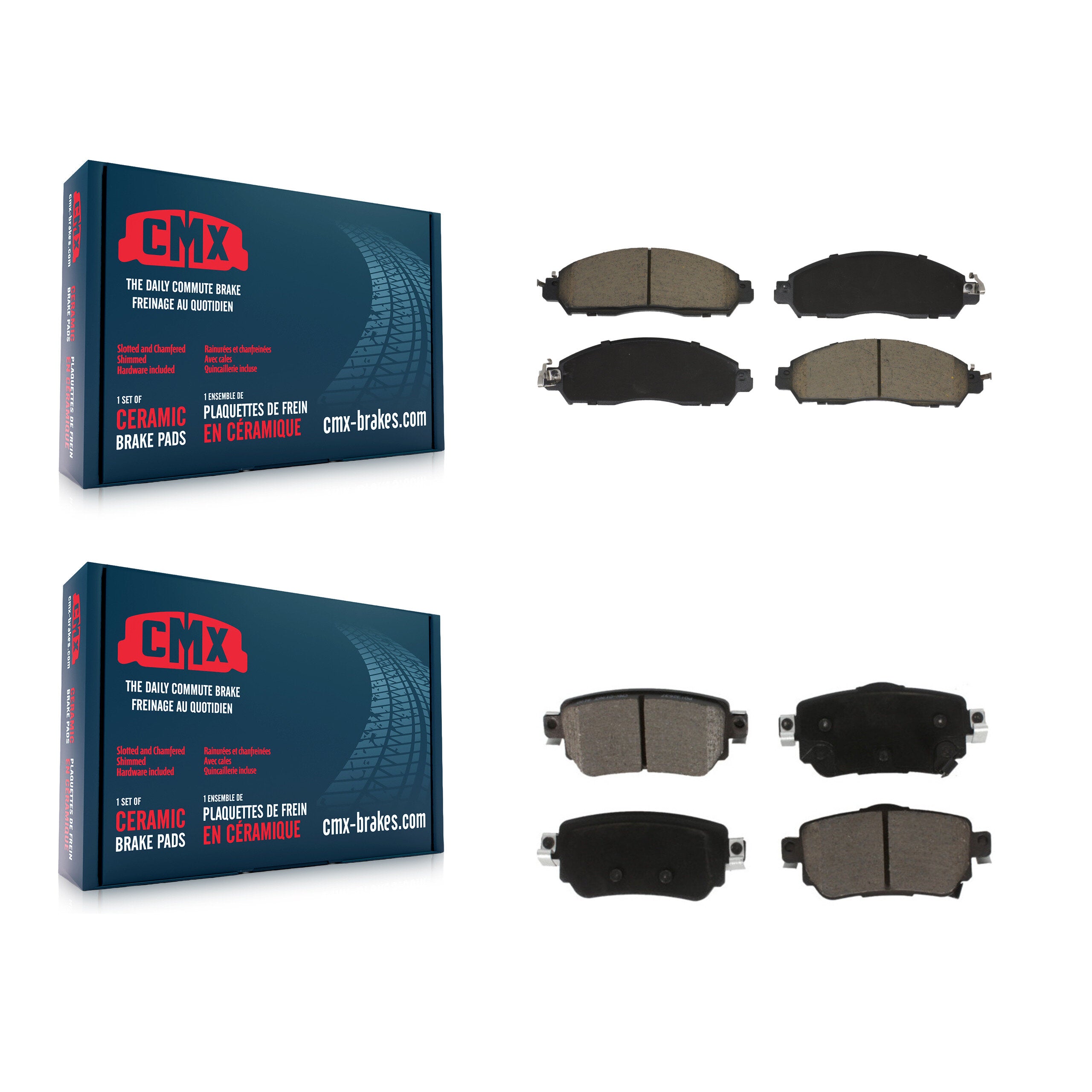 CMX KCX-100637 Disc Brake Pad for 2018-2023 Nissan LEAF - Front and Rear product image