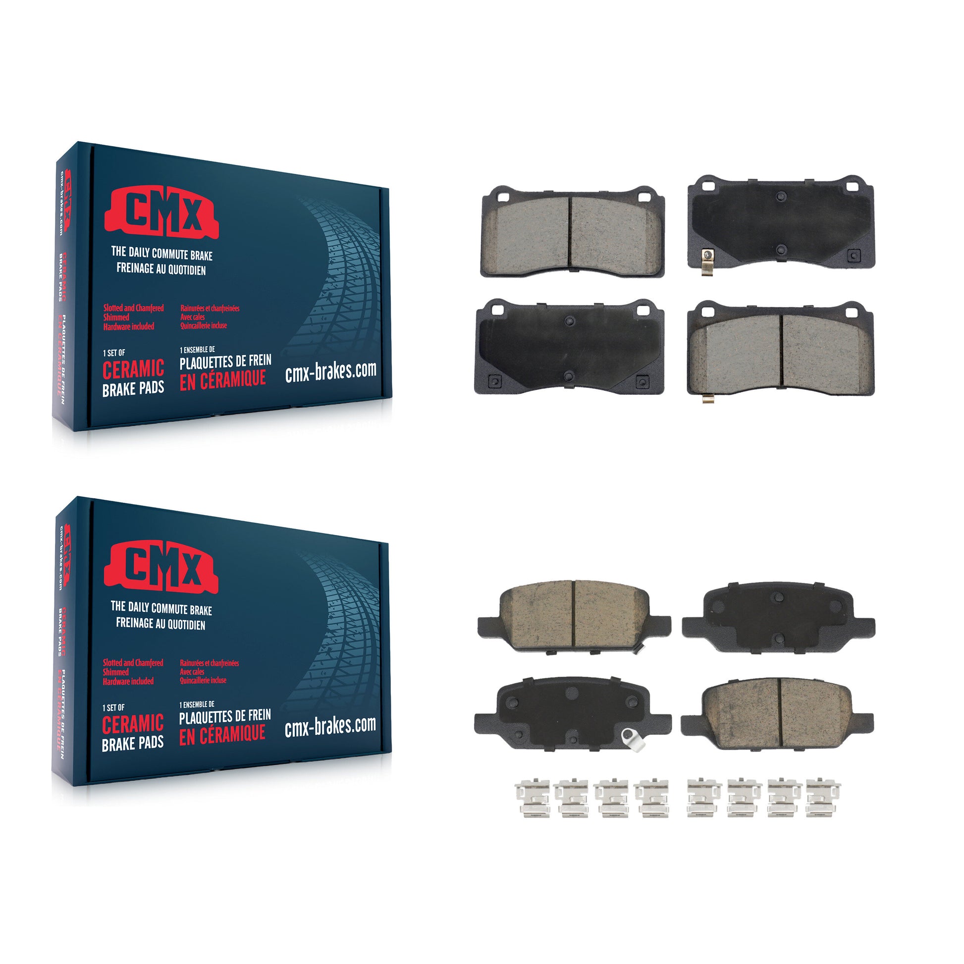CMX KCX-100638 Disc Brake Pad for 2017-2023 Tesla 3 - Front and Rear product image