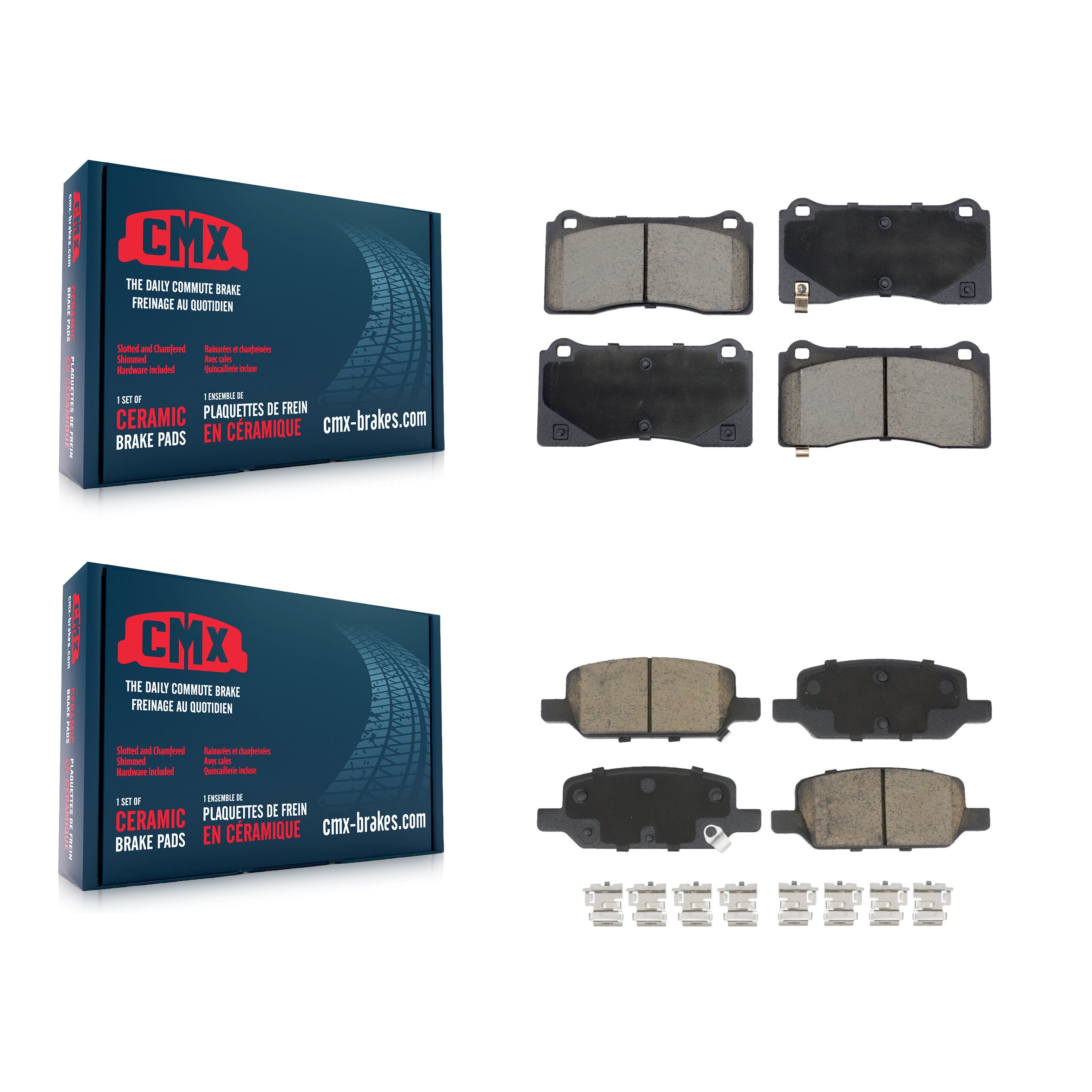 CMX KCX-100638 Disc Brake Pad for 2017-2023 Tesla 3 - Front and Rear product image