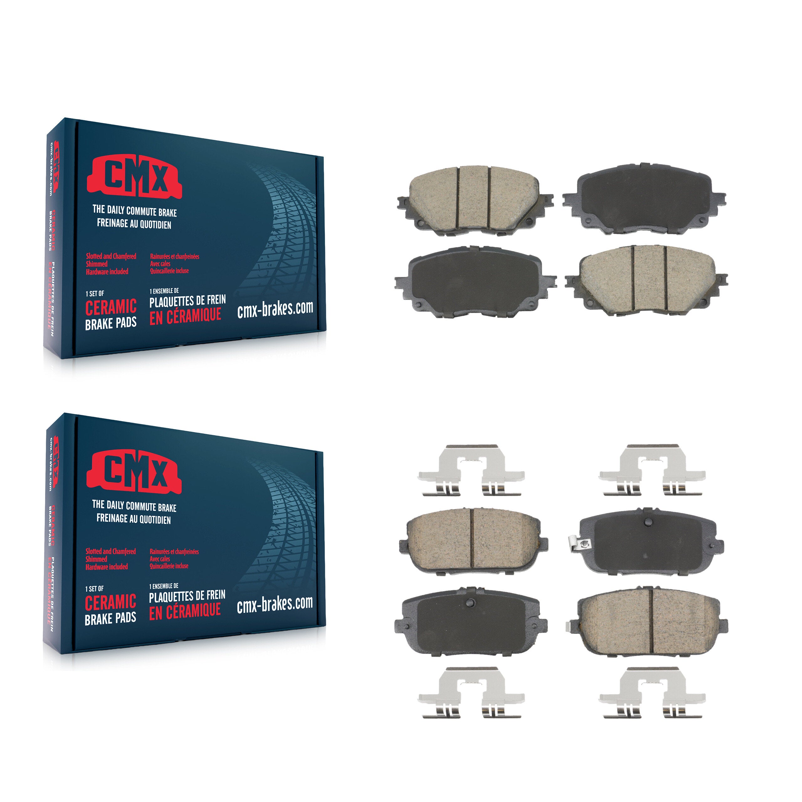 CMX KCX-100639 Disc Brake Pad for 2016-2020 Fiat 124 Spider, Mazda MX-5 Miata - Front and Rear product image