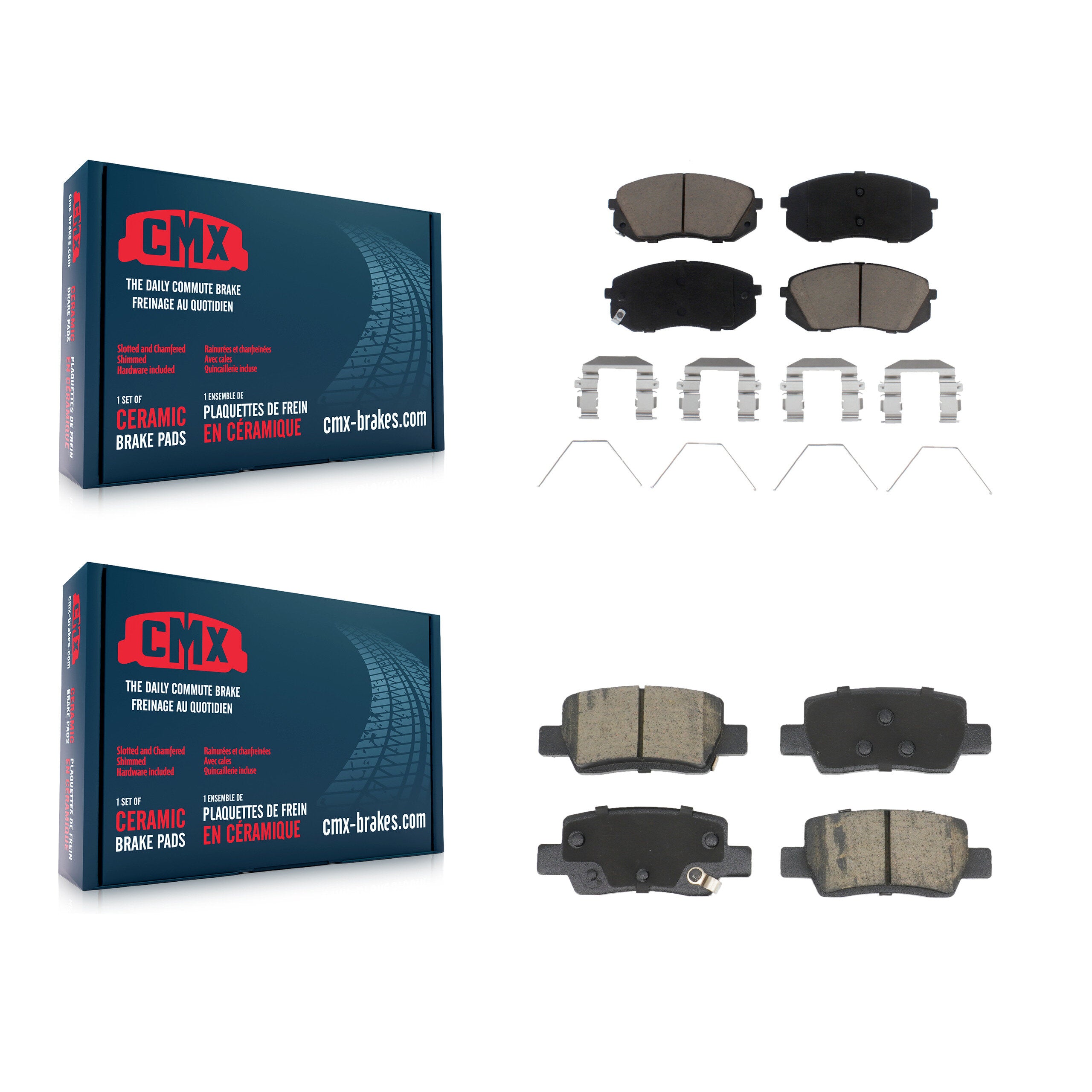 CMX KCX-100642 Disc Brake Pad for 2021-2024 Kia Seltos - Front and Rear product image