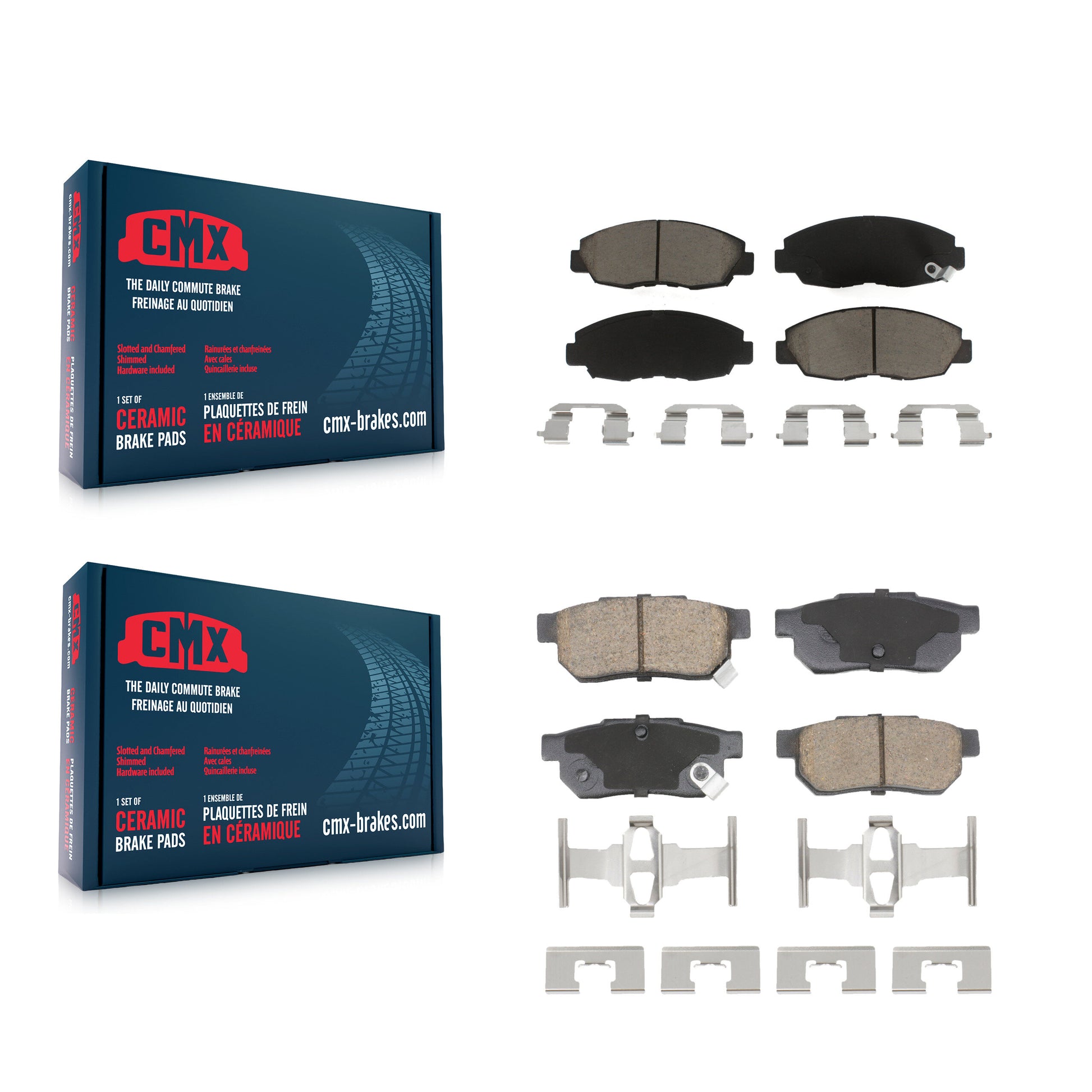CMX KCX-100645 Disc Brake Pad for 1996-2000 Honda Civic, Acura EL - Front and Rear product image