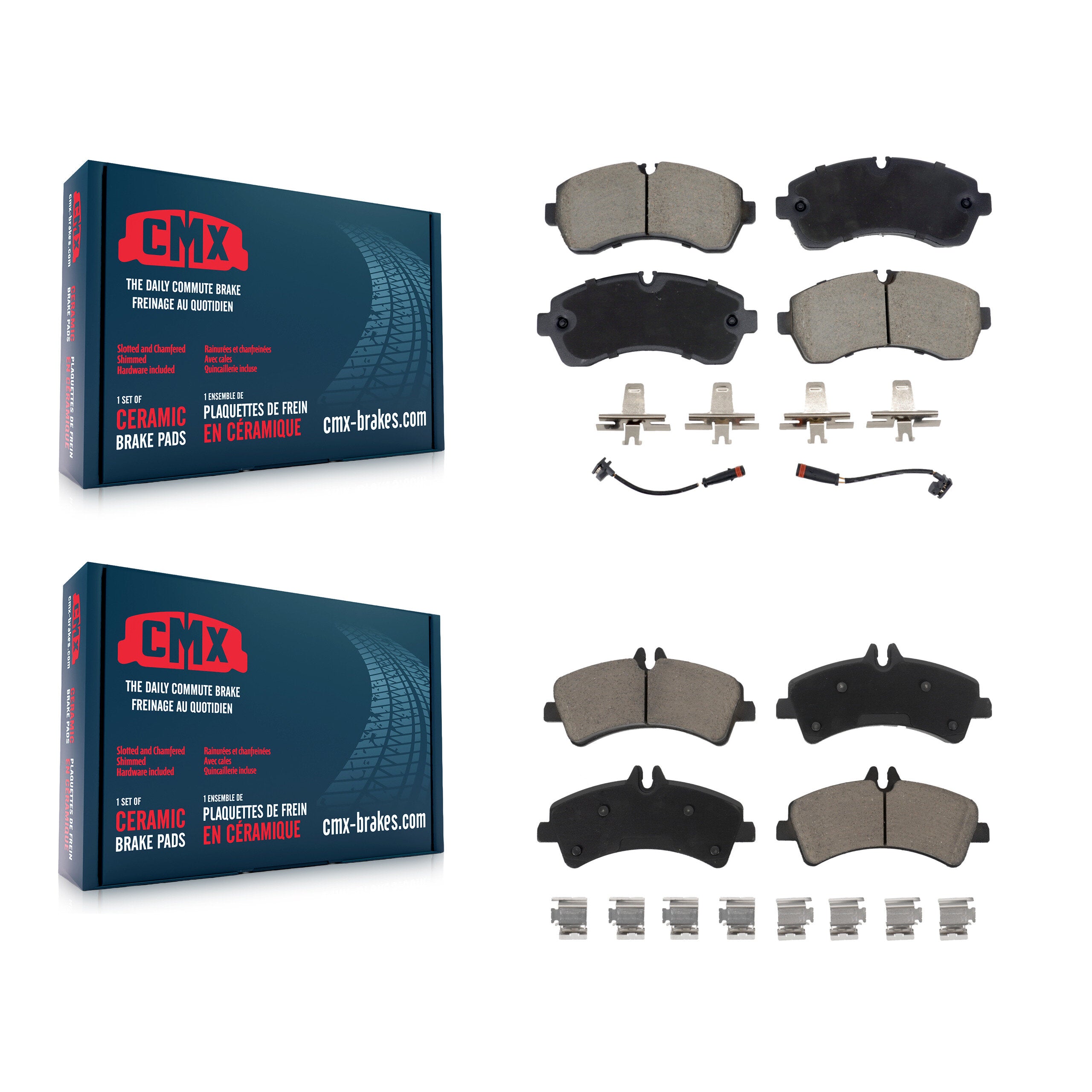 CMX KCX-100646 Disc Brake Pad for 2007-2018 Mercedes-Benz Sprinter 3500XD, Mercedes-Benz Sprinter 3500, Dodge Sprinter 3500 & more - Front and Rear product image