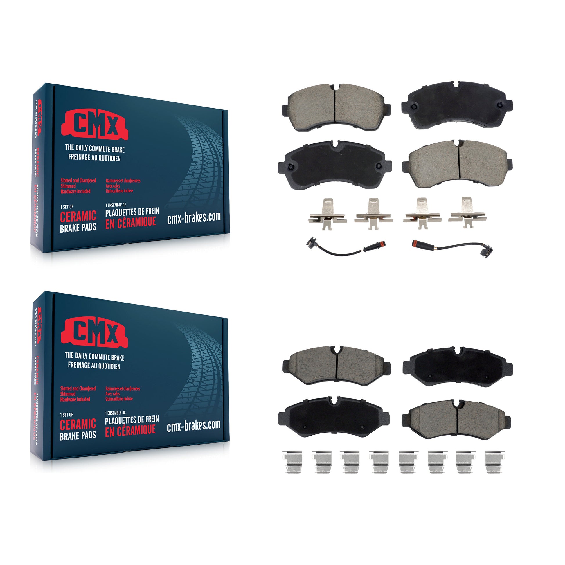 CMX KCX-100649 Disc Brake Pad for 2019-2024 Mercedes-Benz Sprinter 3500, Mercedes-Benz Sprinter 3500XD, Freightliner Sprinter 1500 & more - Front and Rear product image