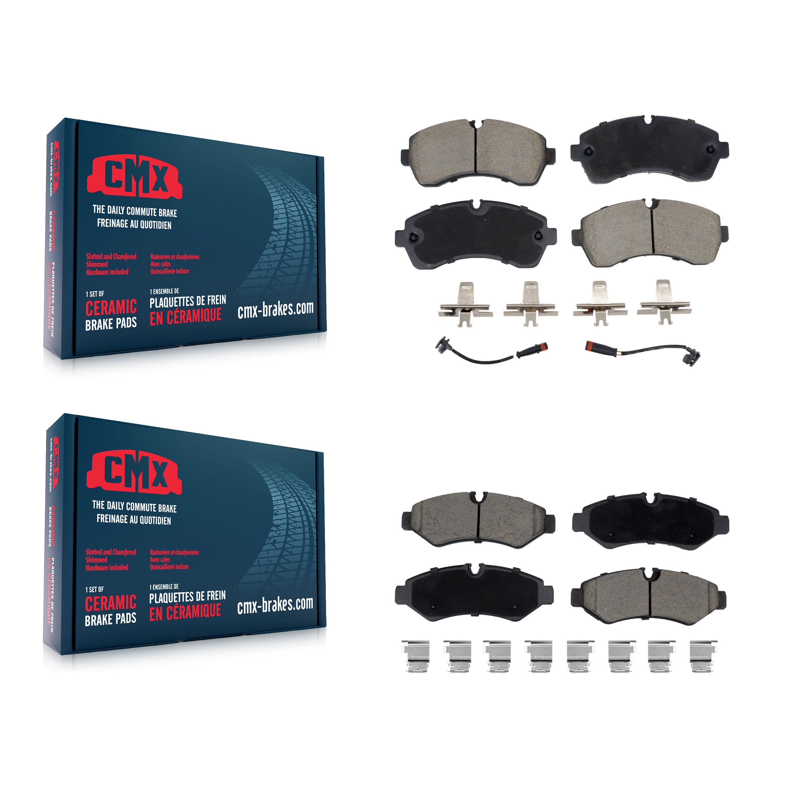 CMX KCX-100649 Disc Brake Pad for 2019-2024 Mercedes-Benz Sprinter 3500, Mercedes-Benz Sprinter 3500XD, Freightliner Sprinter 1500 & more - Front and Rear product image
