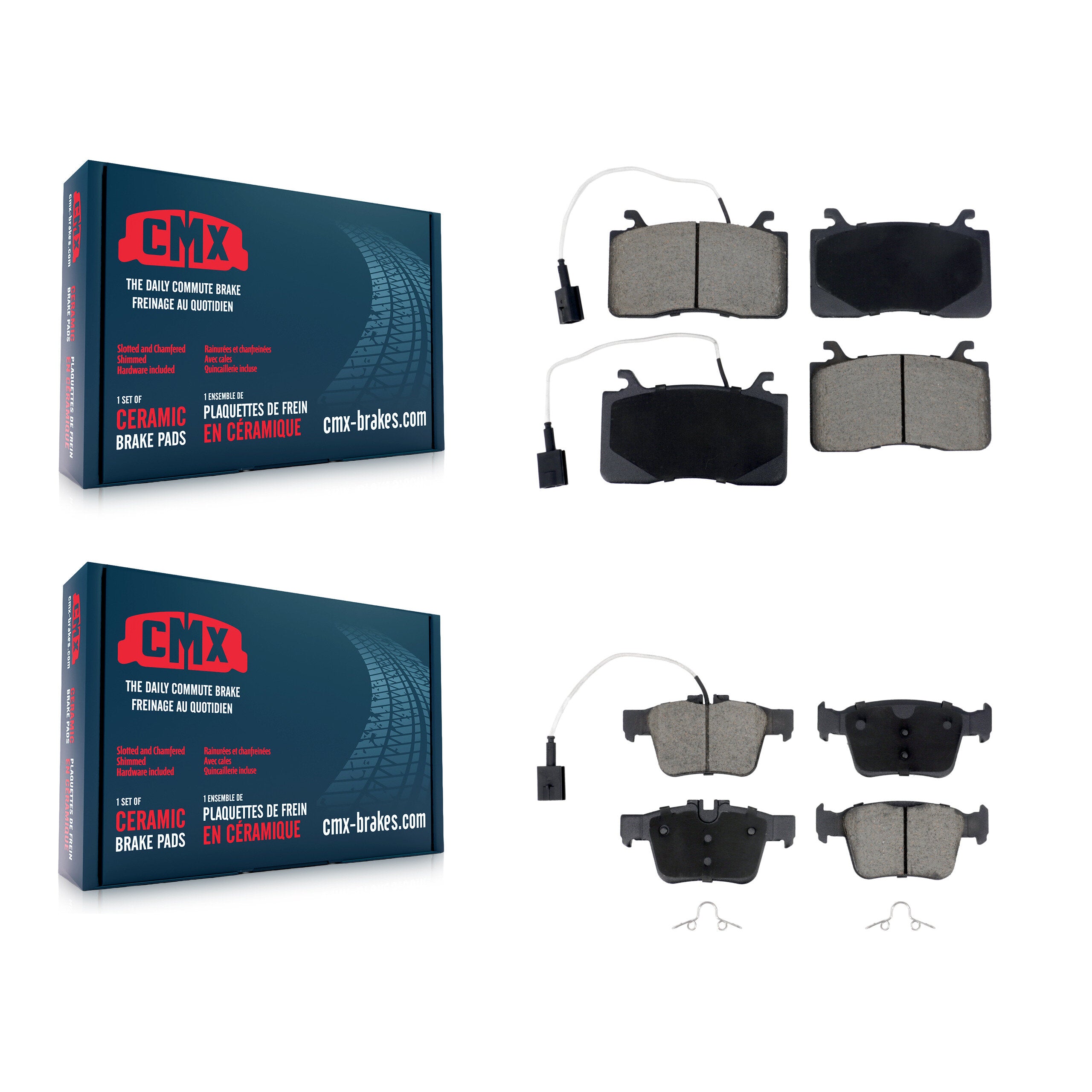 CMX KCX-100650 Disc Brake Pad for 2017-2021 Alfa Romeo Stelvio, Alfa Romeo Giulia - Front and Rear product image