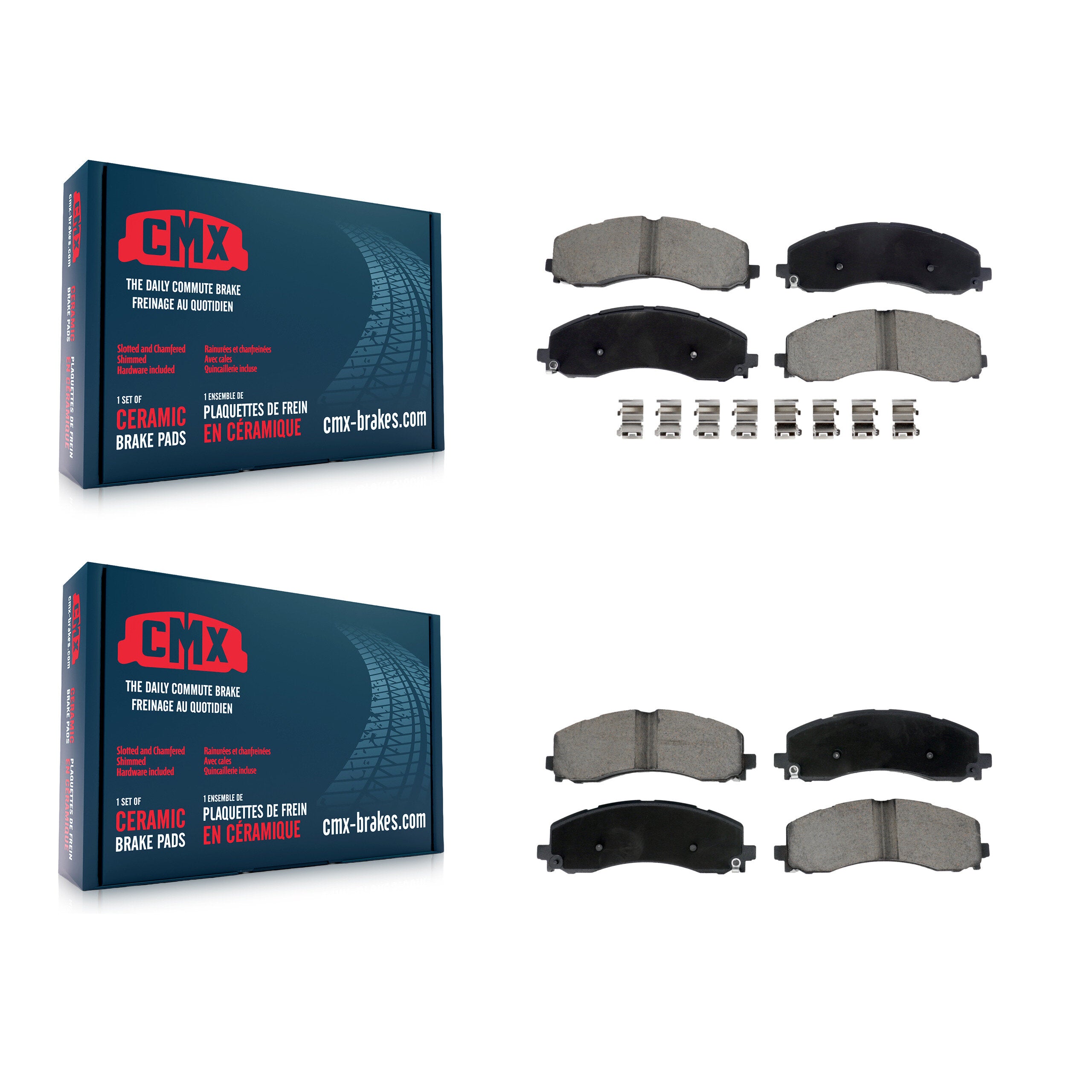 CMX KCX-100651 Disc Brake Pad for 2019-2024 Ram 2500, Ram 3500 - Front and Rear product image