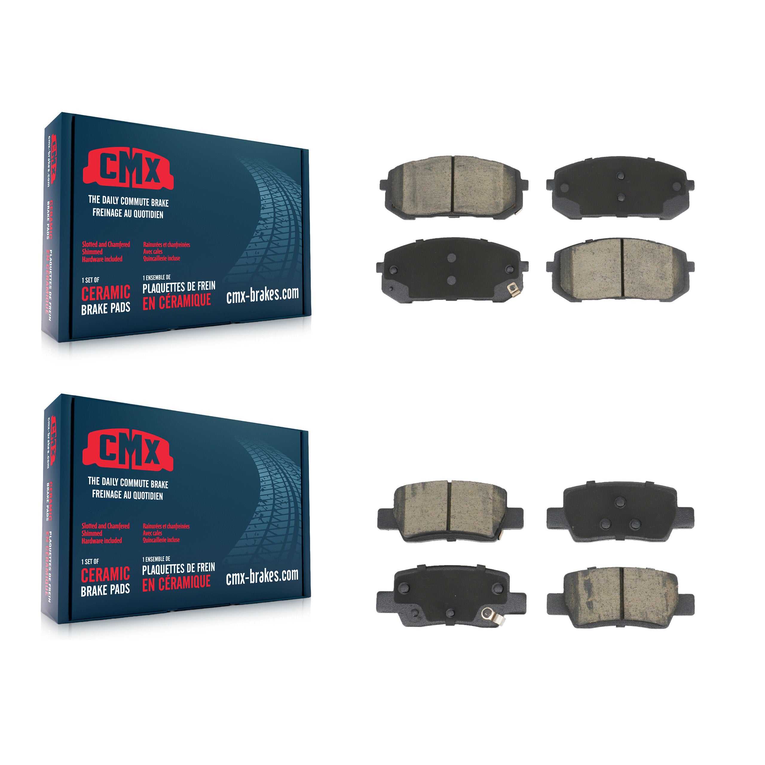 CMX KCX-100656 Disc Brake Pad for 2021-2024 Hyundai Elantra - Front and Rear product image
