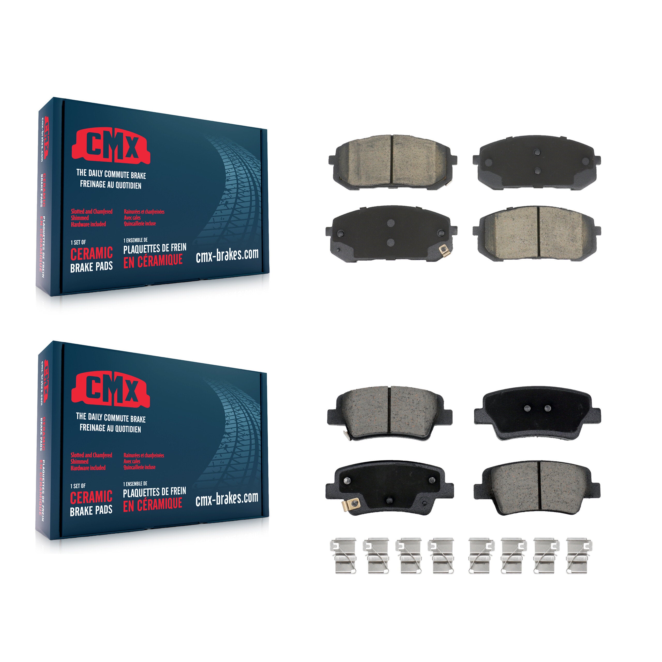 CMX KCX-100657 Disc Brake Pad for 2021-2024 Hyundai Elantra - Front and Rear product image