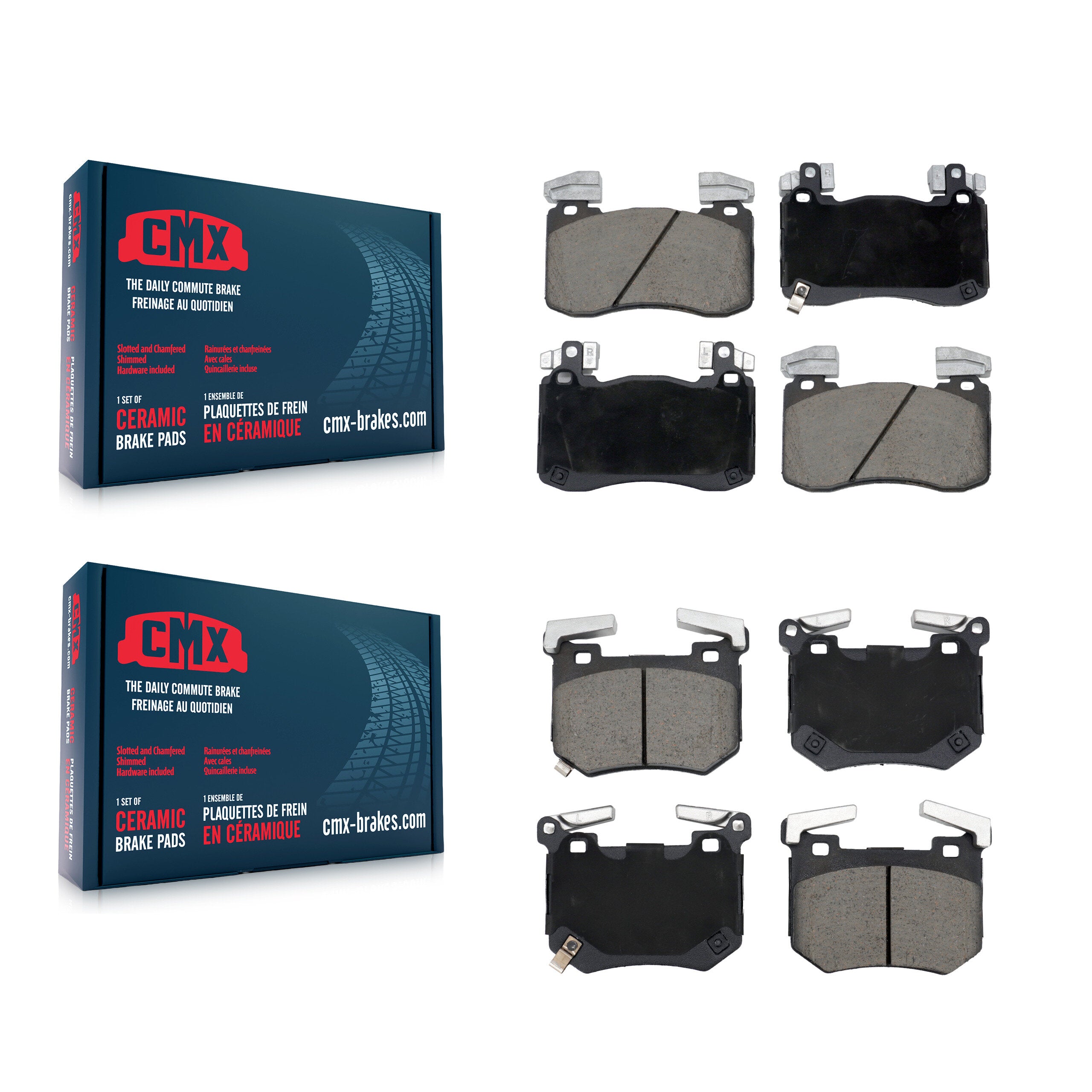 CMX KCX-100658 Disc Brake Pad for 2018-2025 Genesis G70, Kia Stinger - Front and Rear product image