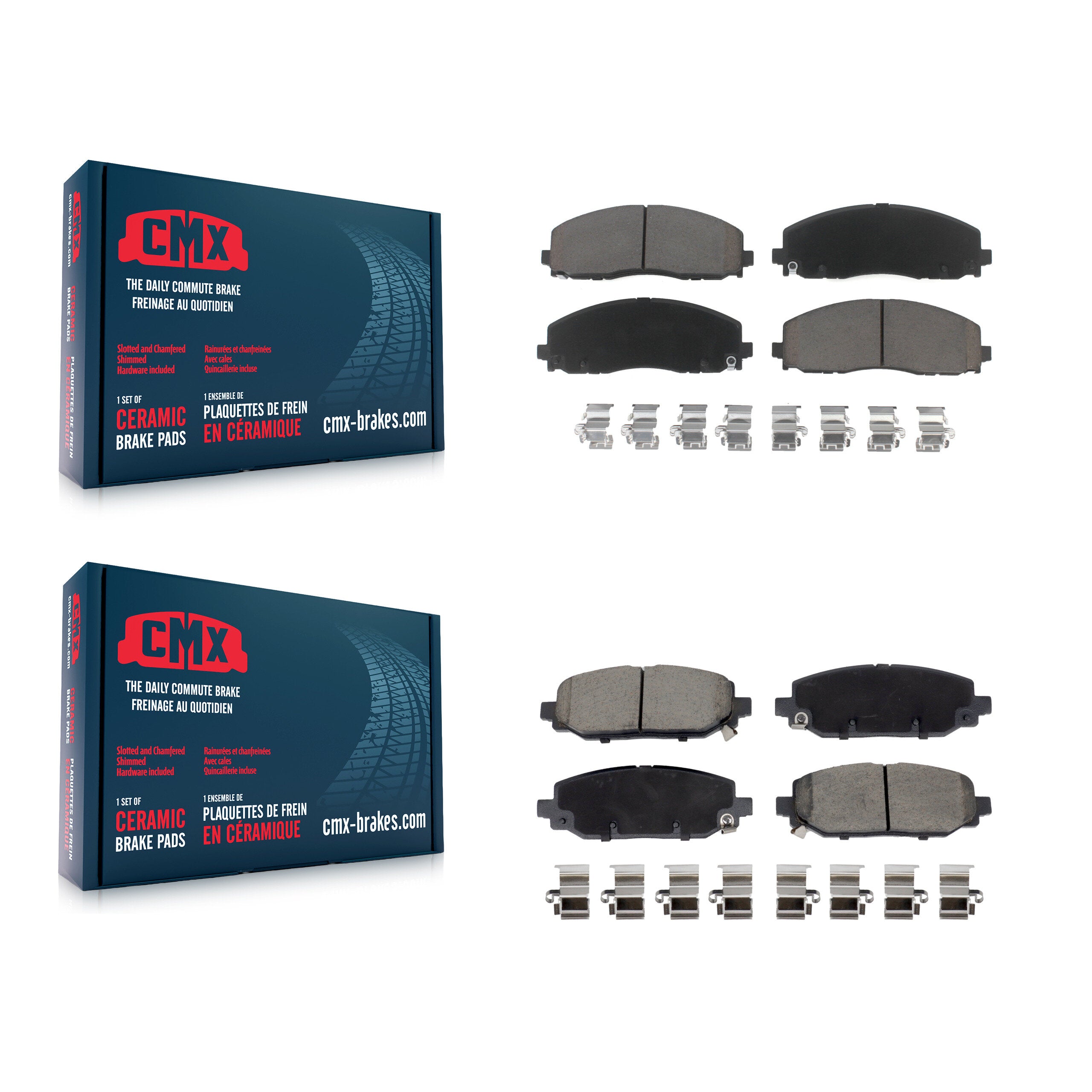 CMX KCX-100659 Disc Brake Pad for 2018-2022 Jeep Wrangler - Front and Rear product image