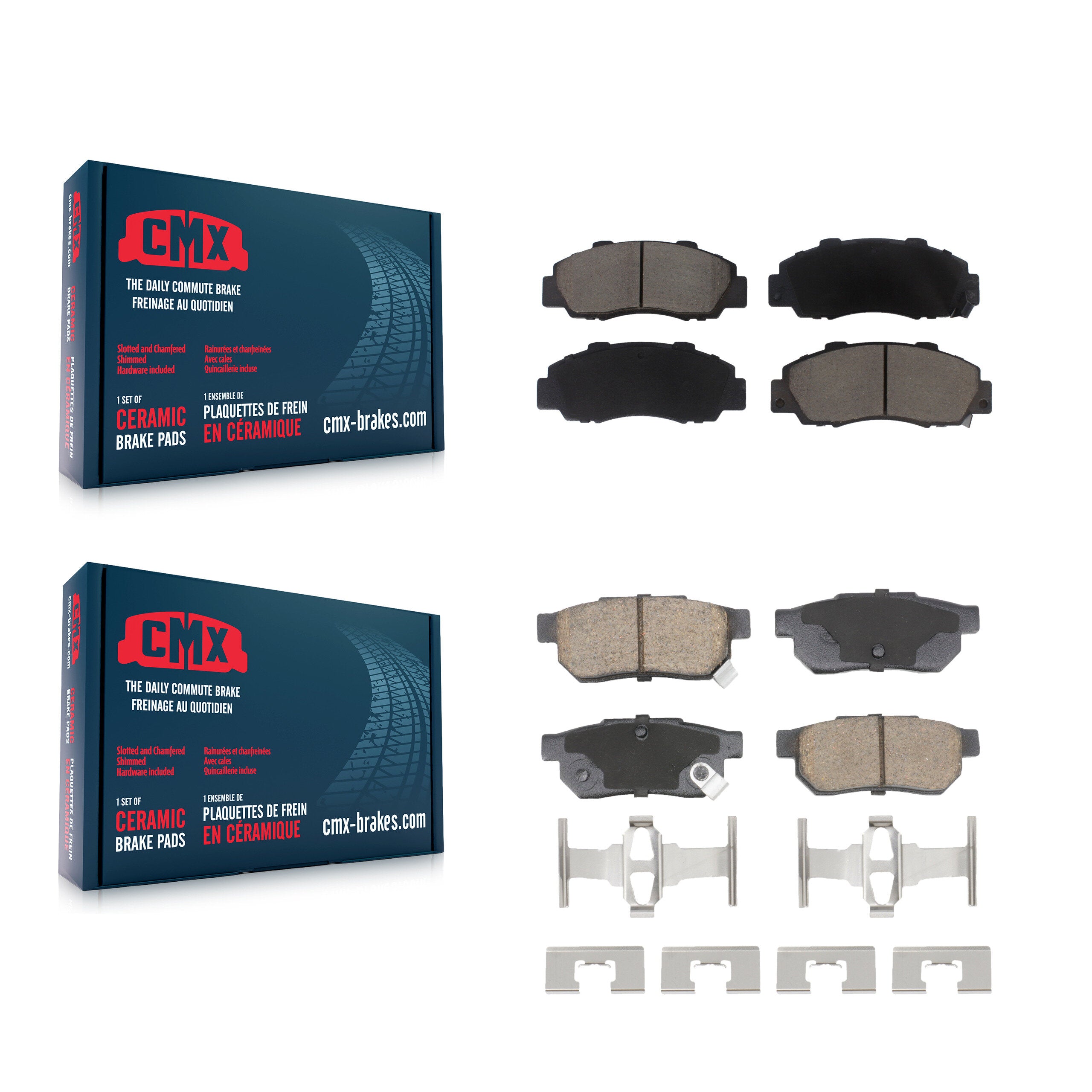 CMX KCX-100661 Disc Brake Pad for 1992-1993 Acura Integra - Front and Rear product image