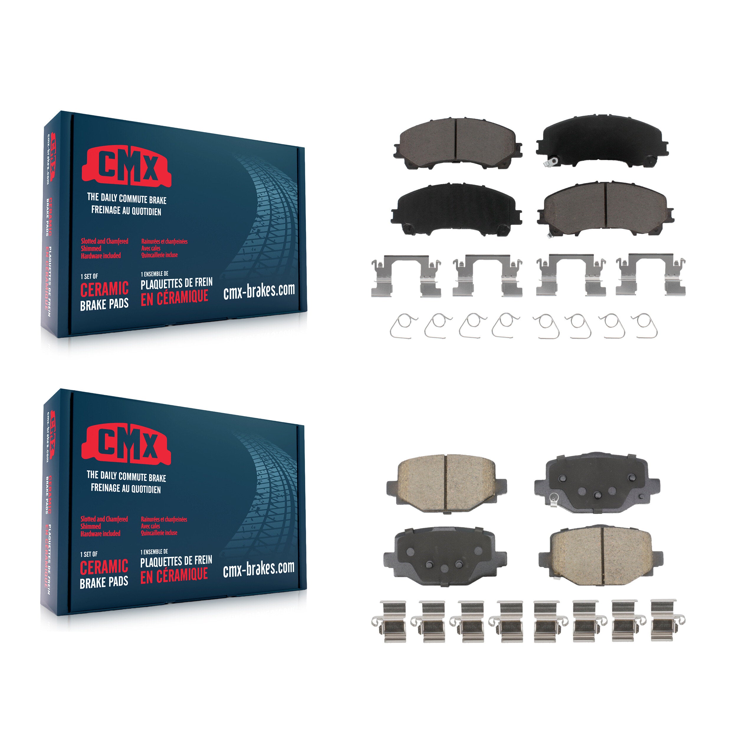 CMX KCX-100662 Disc Brake Pad for 2019-2024 INFINITI QX55, INFINITI QX50 - Front and Rear product image