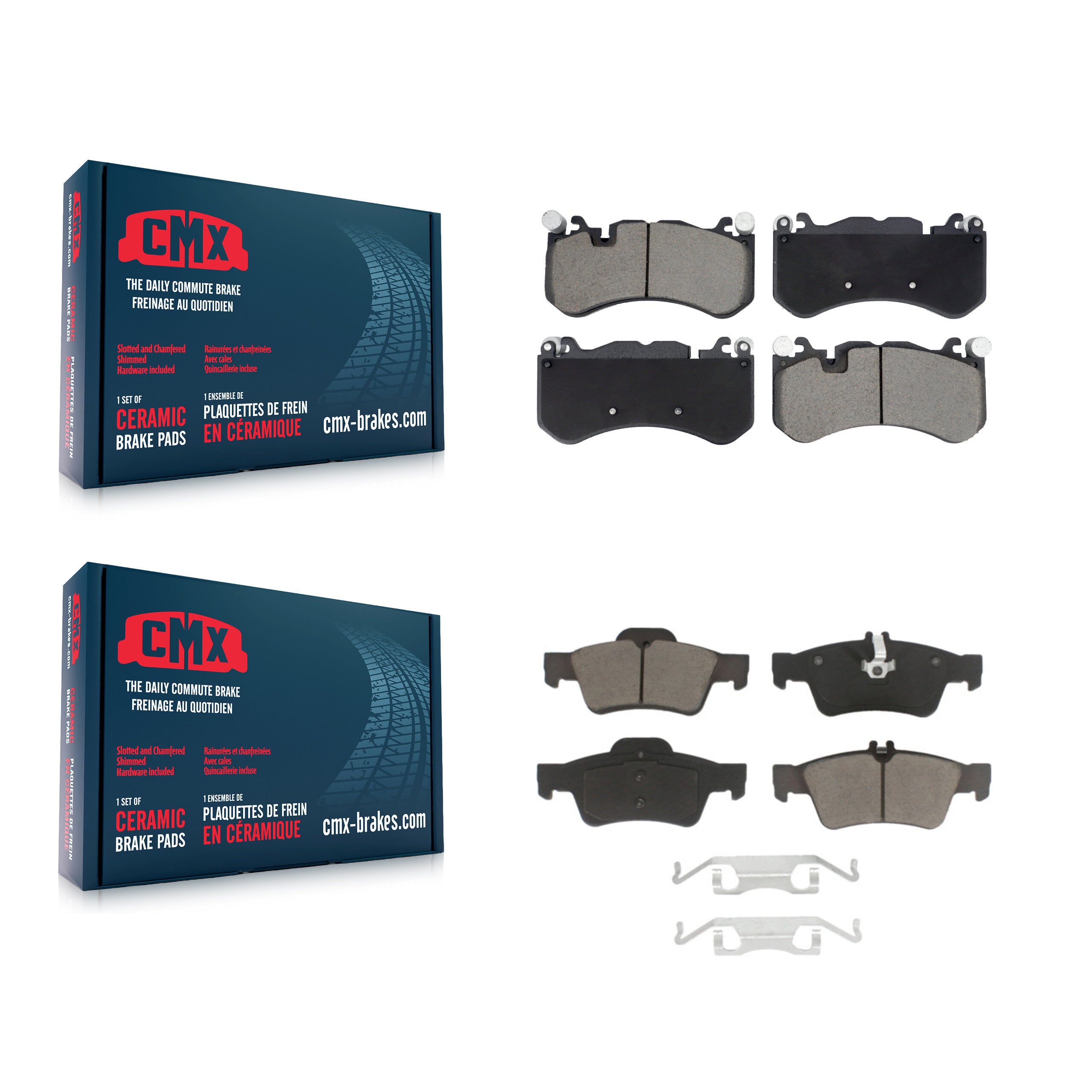 CMX KCX-100664 Disc Brake Pad for 2007-2011 Mercedes-Benz SL63 AMG, Mercedes-Benz SL65 AMG, Mercedes-Benz E63 AMG - Front and Rear product image
