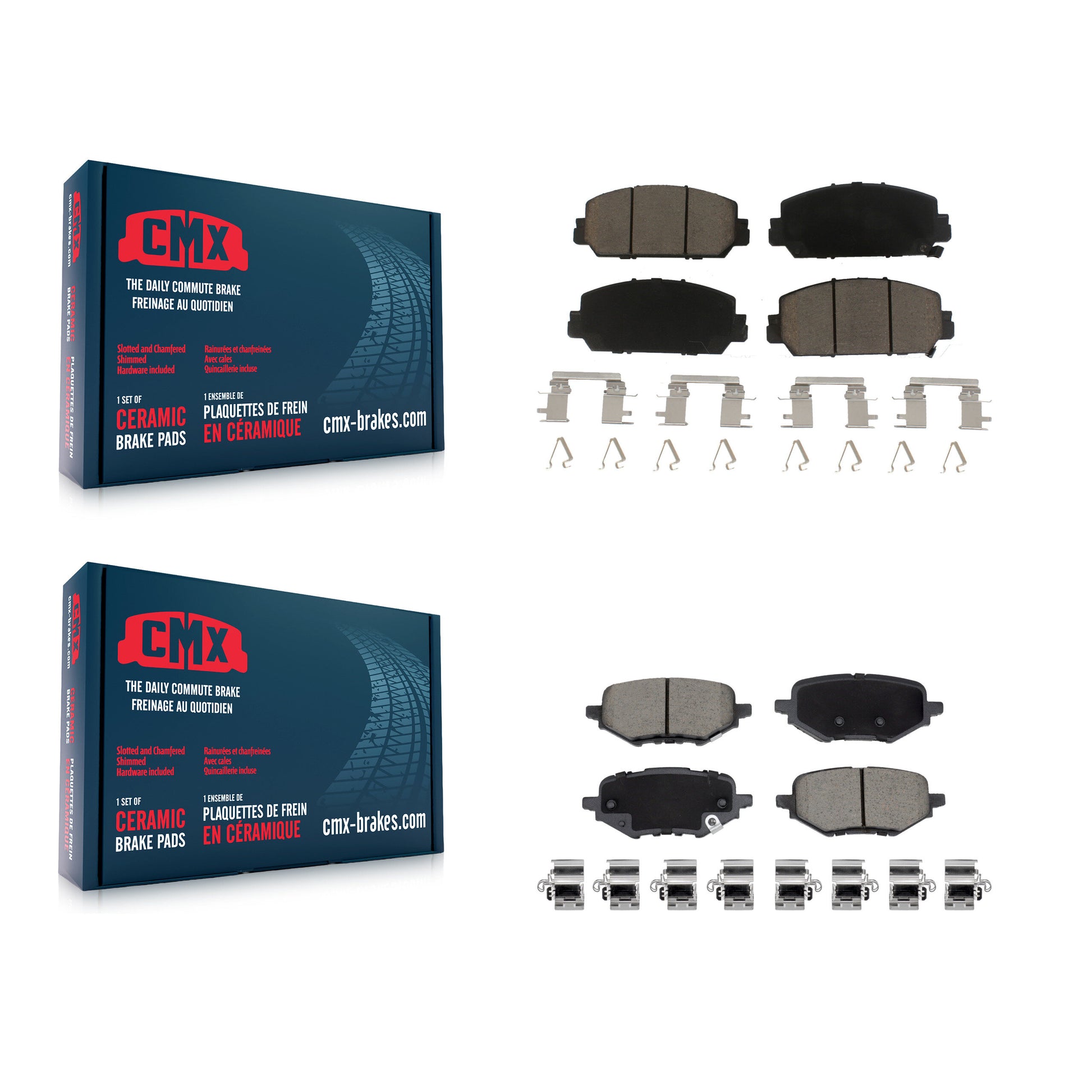 CMX KCX-100668 Disc Brake Pad for 2017-2023 Honda HR-V, Honda Clarity - Front and Rear product image