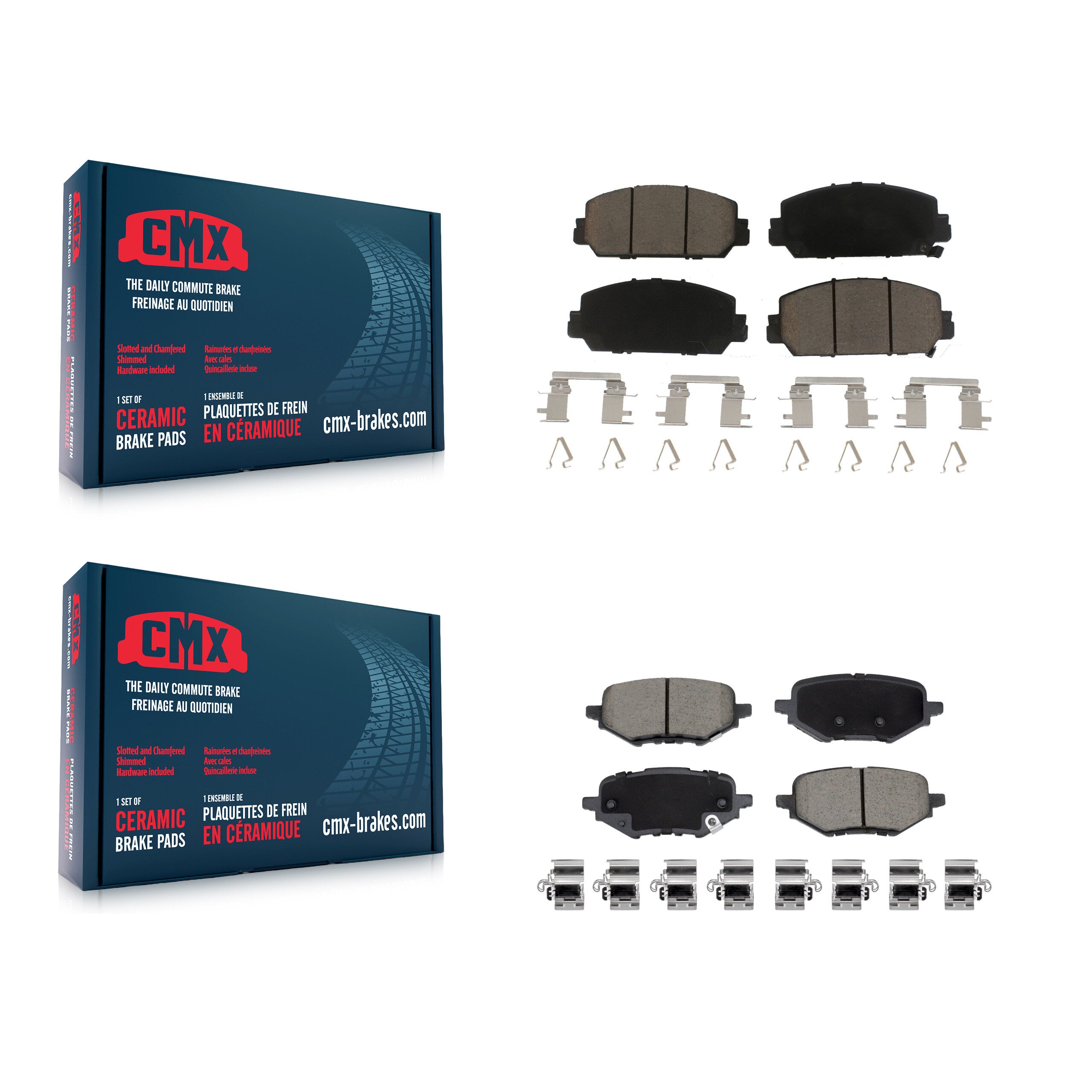 CMX KCX-100668 Disc Brake Pad for 2017-2023 Honda HR-V, Honda Clarity - Front and Rear product image