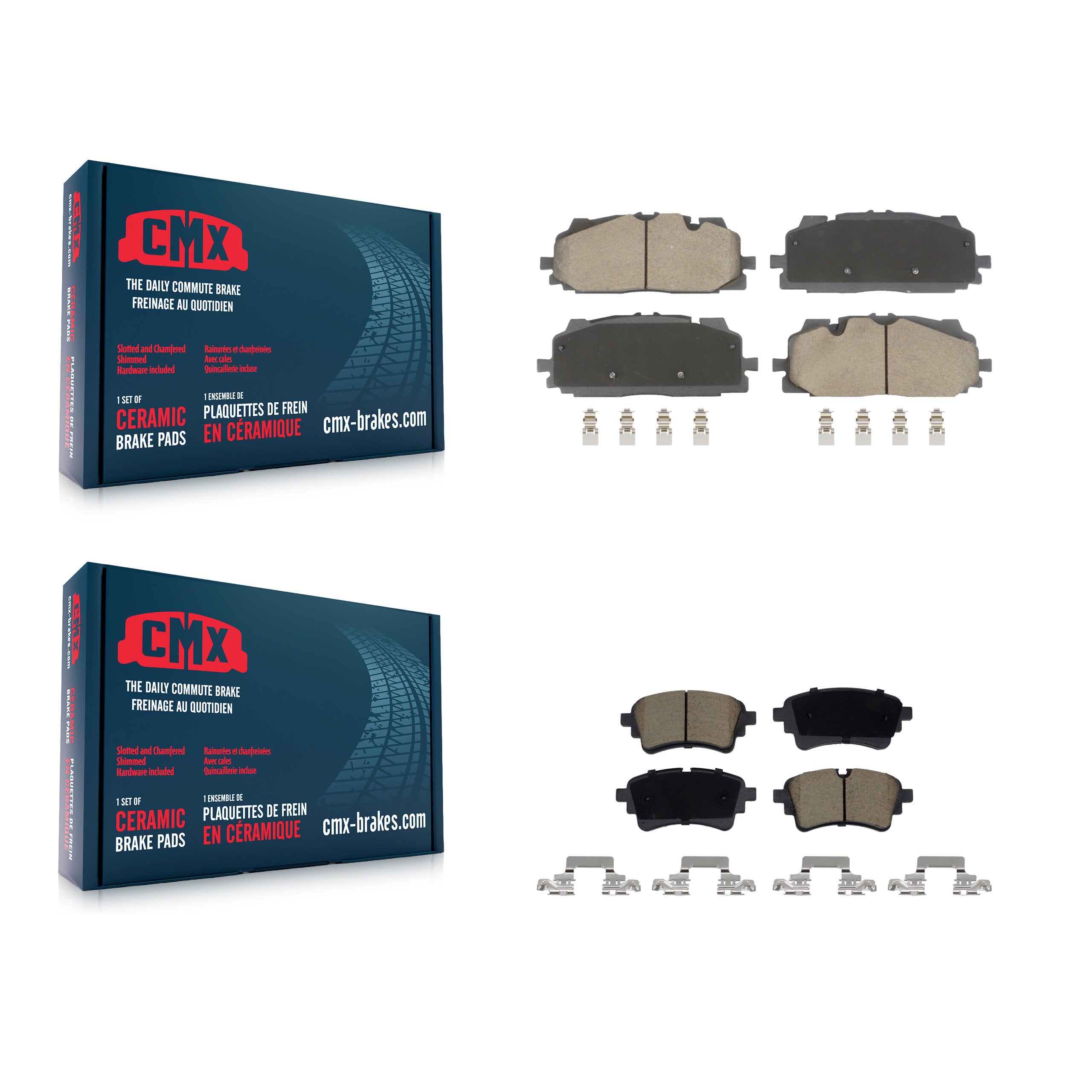 CMX KCX-100673 Disc Brake Pad for 2020-2023 Audi RS5, Audi RS5 Sportback, Audi A6 allroad & more - Front and Rear product image