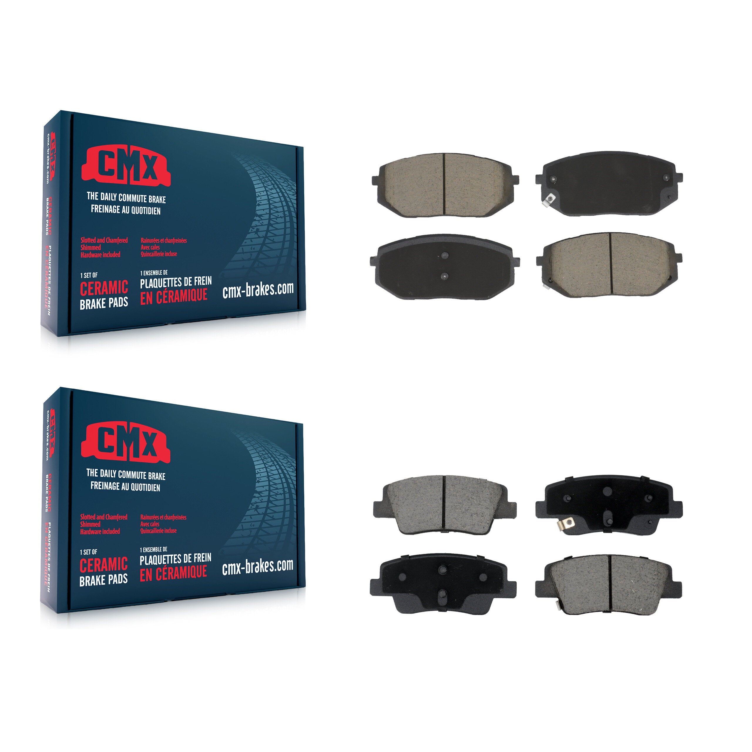 CMX KCX-100681 Disc Brake Pad for 2022-2023 Hyundai Ioniq 6, Kia EV6, Hyundai Ioniq 5 - Front and Rear product image