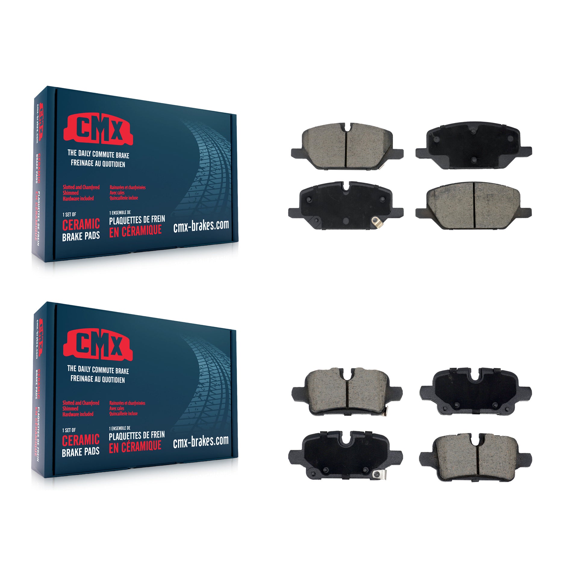 CMX KCX-100686 Disc Brake Pad for 2021-2023 Chevrolet Equinox, GMC Terrain - Front and Rear product image