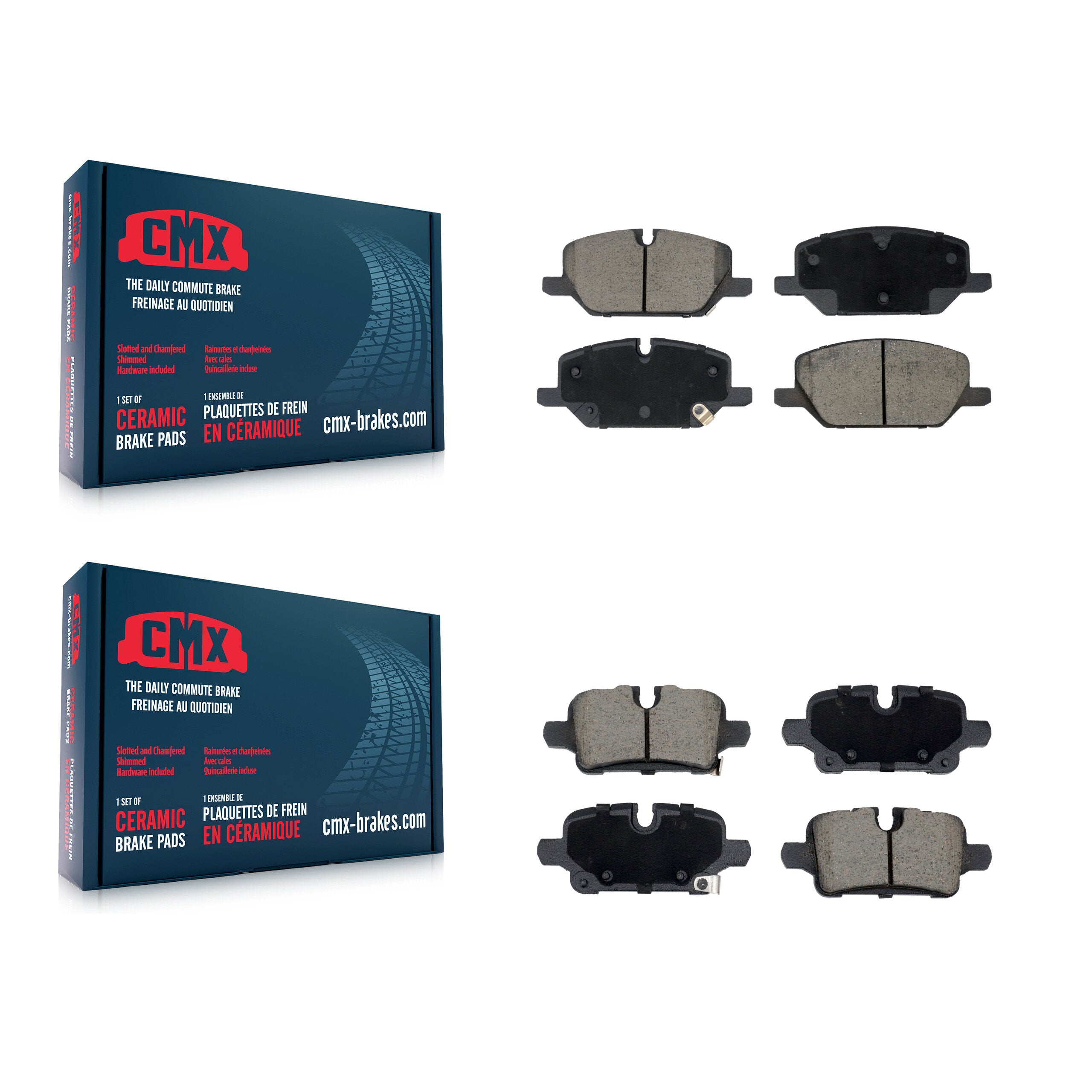 CMX KCX-100686 Disc Brake Pad for 2021-2023 Chevrolet Equinox, GMC Terrain - Front and Rear product image