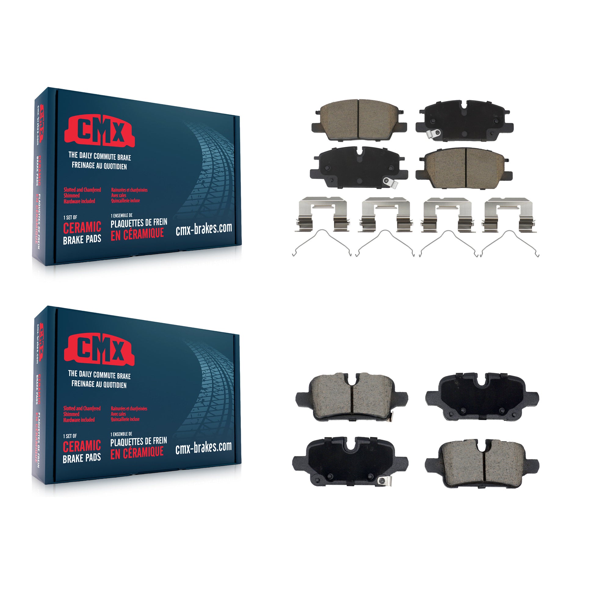 CMX KCX-100687 Disc Brake Pad for 2020-2024 Buick Envista, Chevrolet Equinox, Chevrolet Trax & more - Front and Rear product image