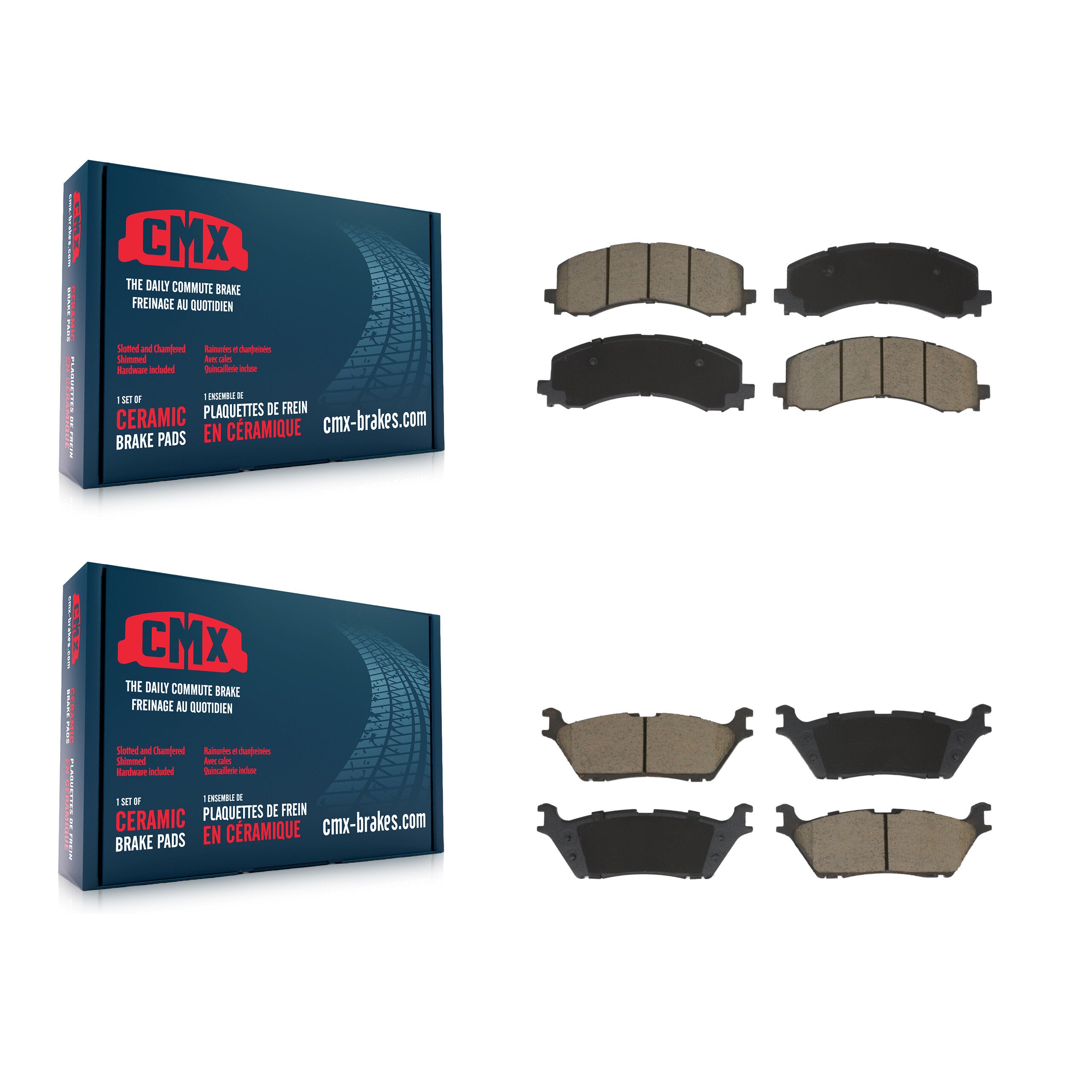 CMX KCX-100693 Disc Brake Pad for 2021-2025 Ford Bronco, Ford Expedition, Ford F-150 Lightning & more - Front and Rear product image
