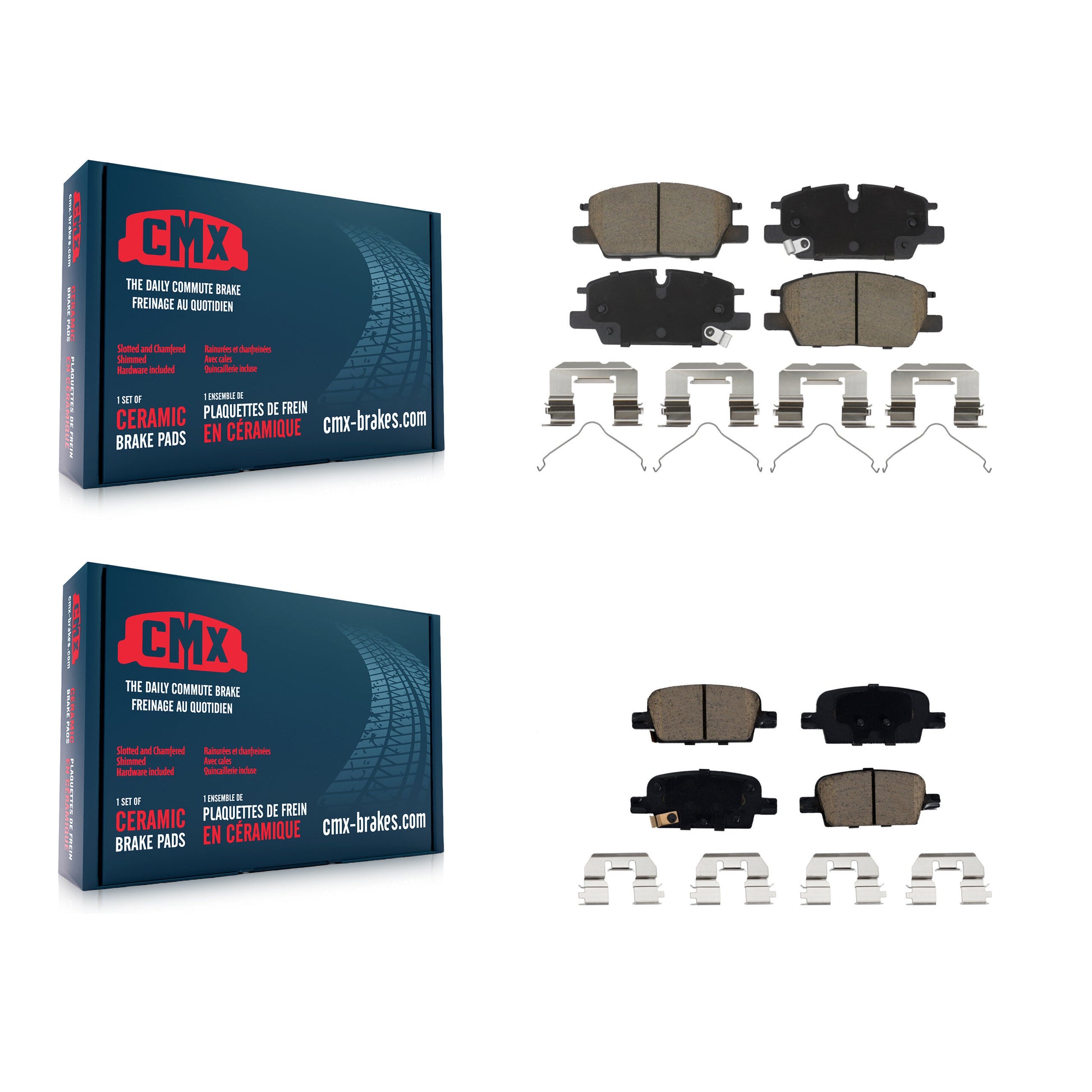 CMX KCX-100694 Disc Brake Pad for 2020-2022 Chevrolet Malibu - Front and Rear product image