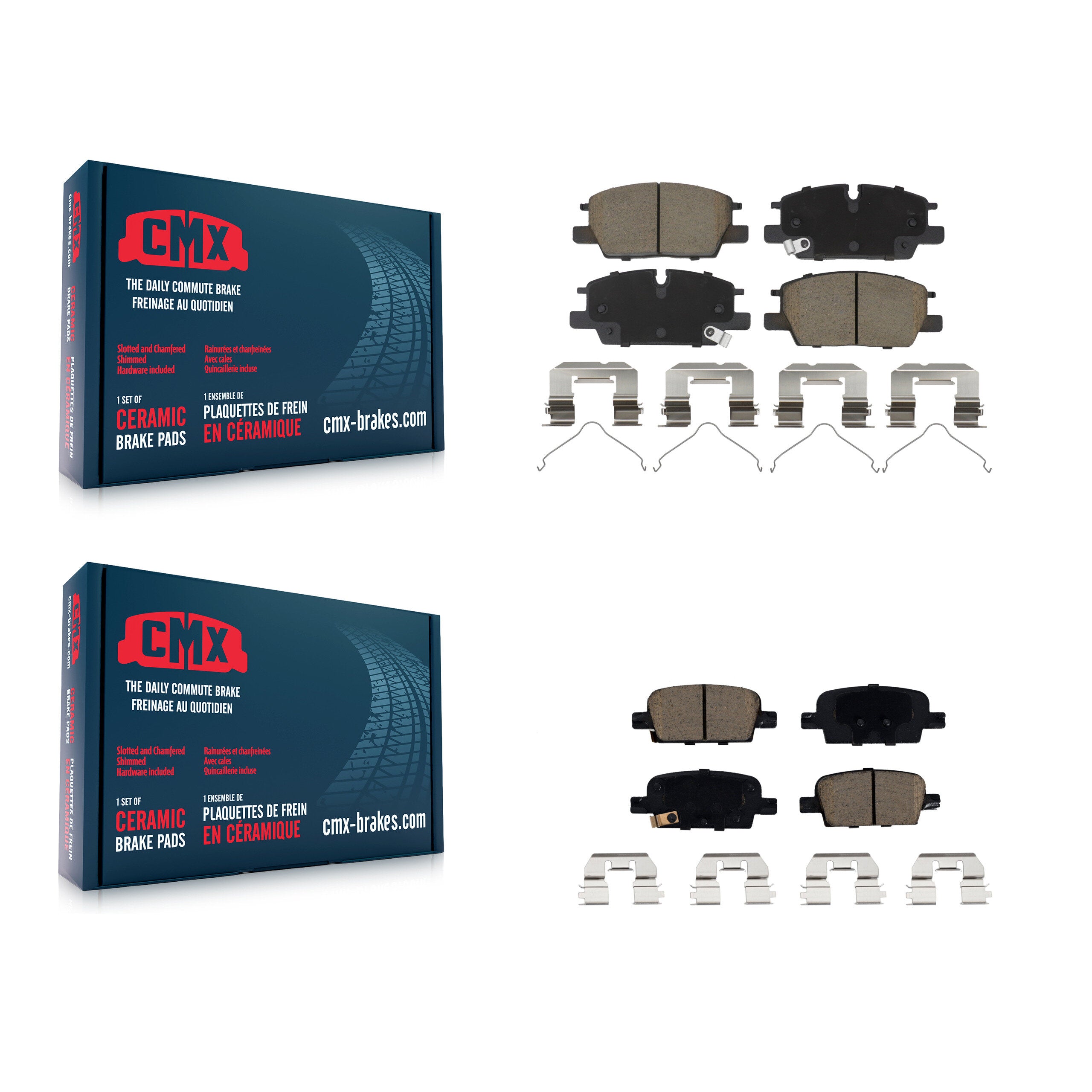 CMX KCX-100694 Disc Brake Pad for 2020-2022 Chevrolet Malibu - Front and Rear product image