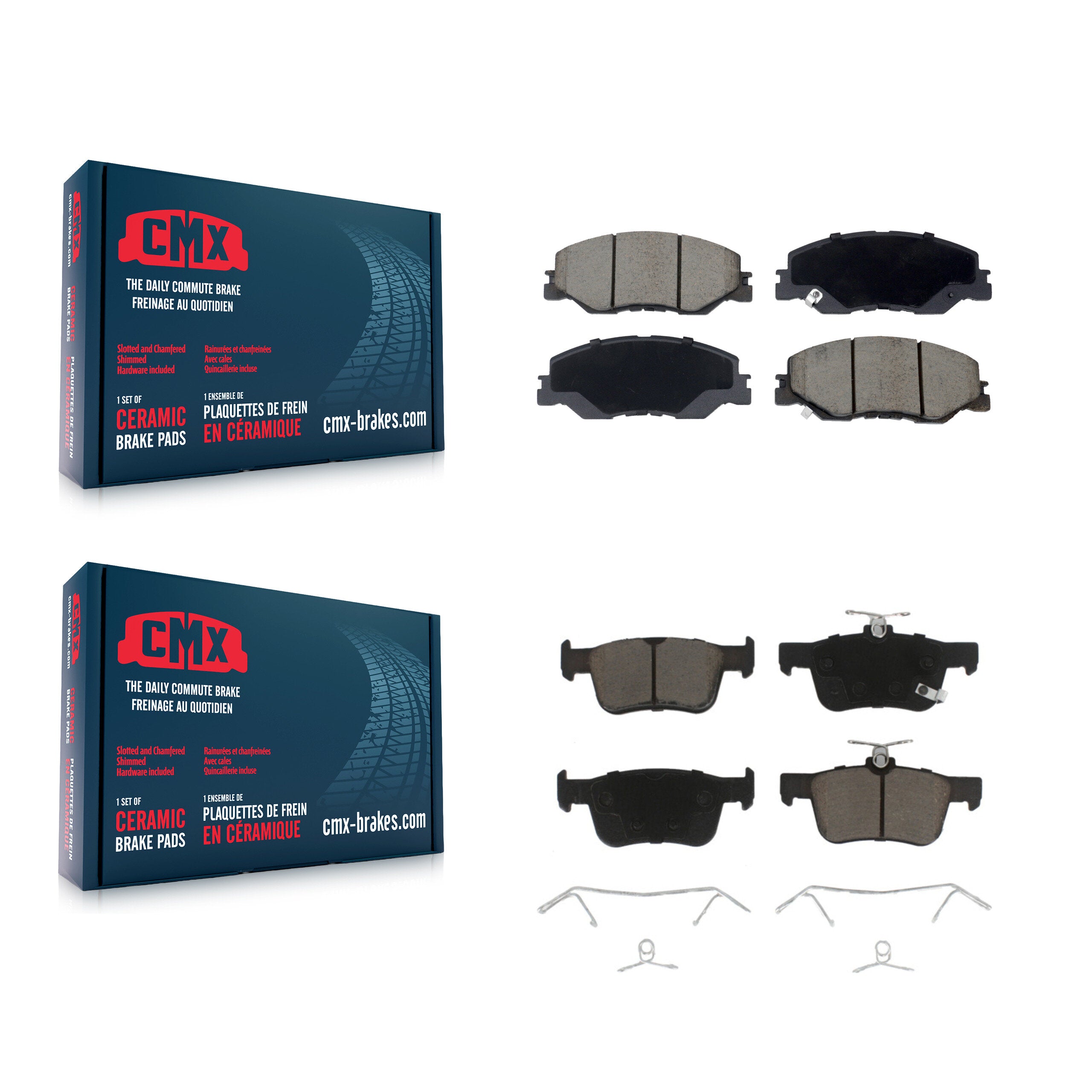 CMX KCX-100706 Disc Brake Pad for 2022-2024 Honda Civic - Front and Rear product image