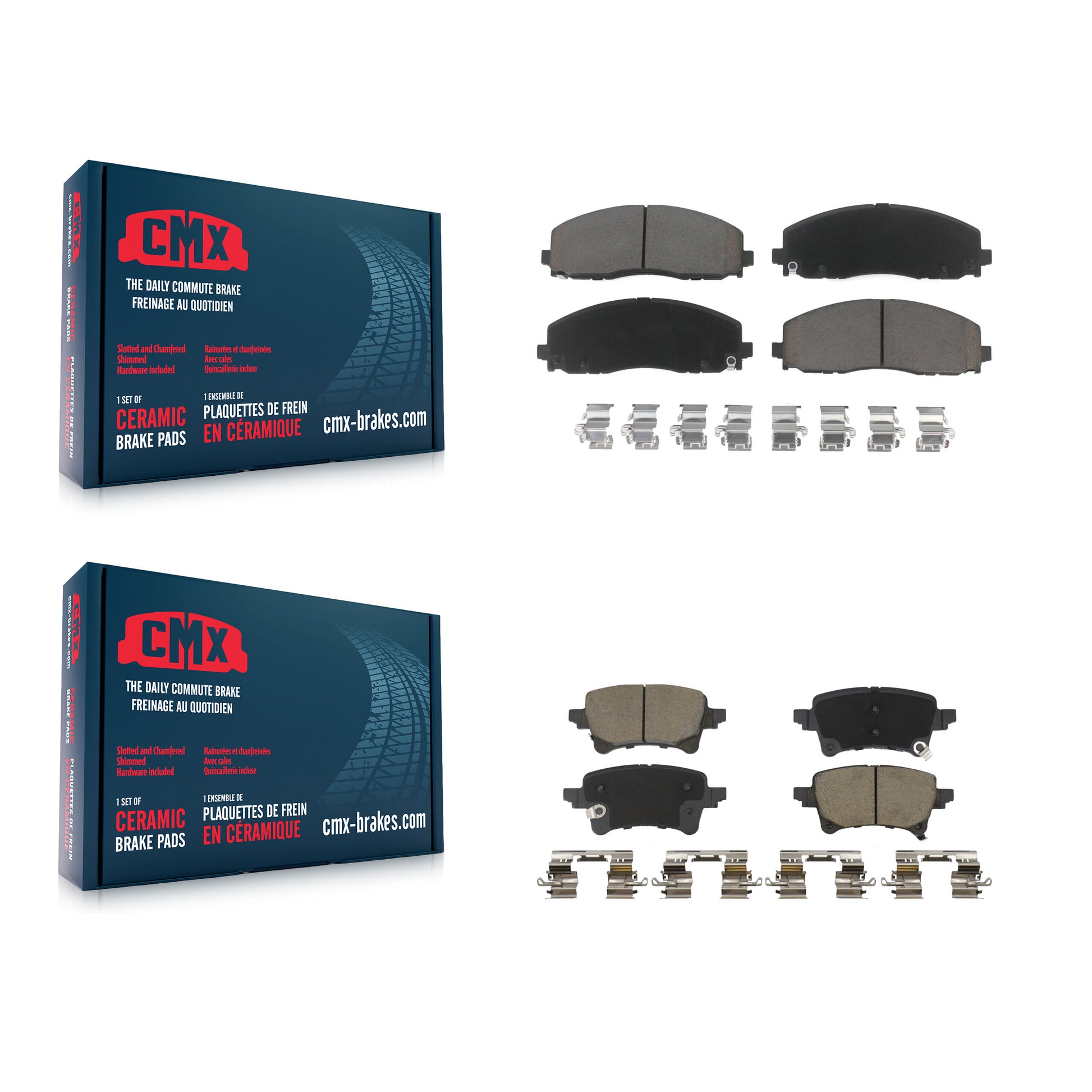 CMX KCX-100708 Disc Brake Pad for 2020-2023 Jeep Wrangler, Jeep Gladiator - Front and Rear product image