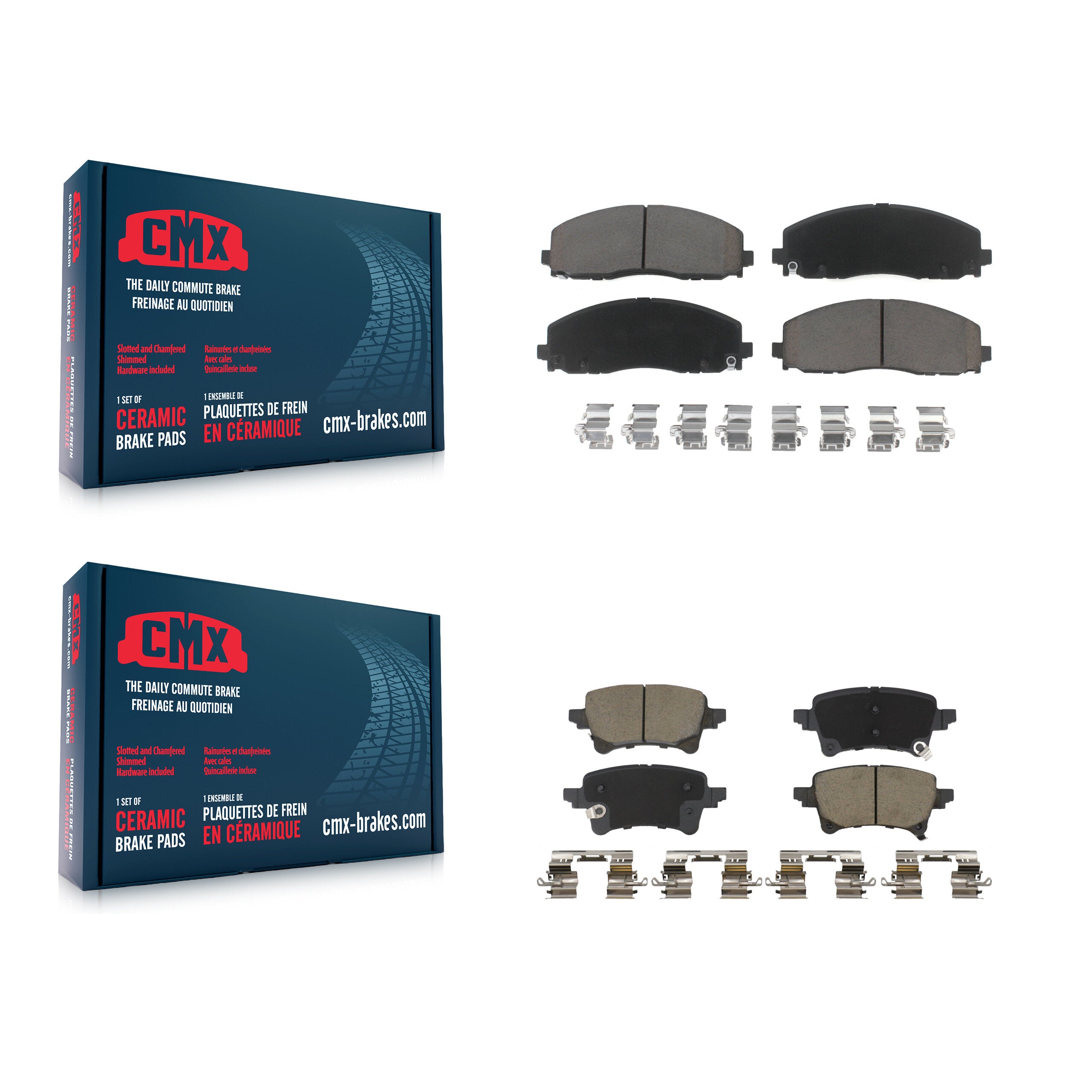 CMX KCX-100708 Disc Brake Pad for 2020-2023 Jeep Wrangler, Jeep Gladiator - Front and Rear product image