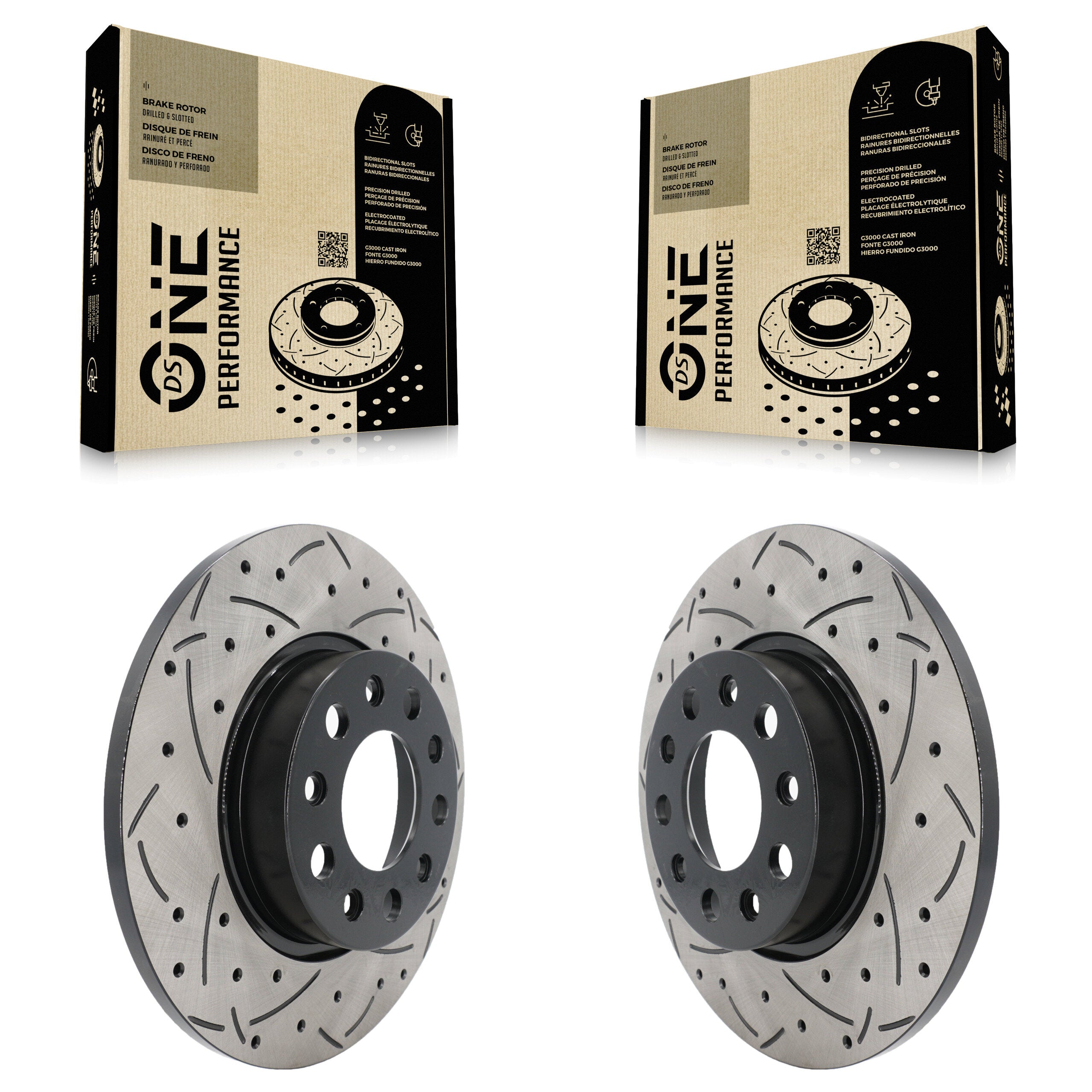DS-One KD-100194 Disc Brake Rotor for 2015-2024 Dodge Hornet, Jeep Compass, Fiat 500X & more - Rear product image