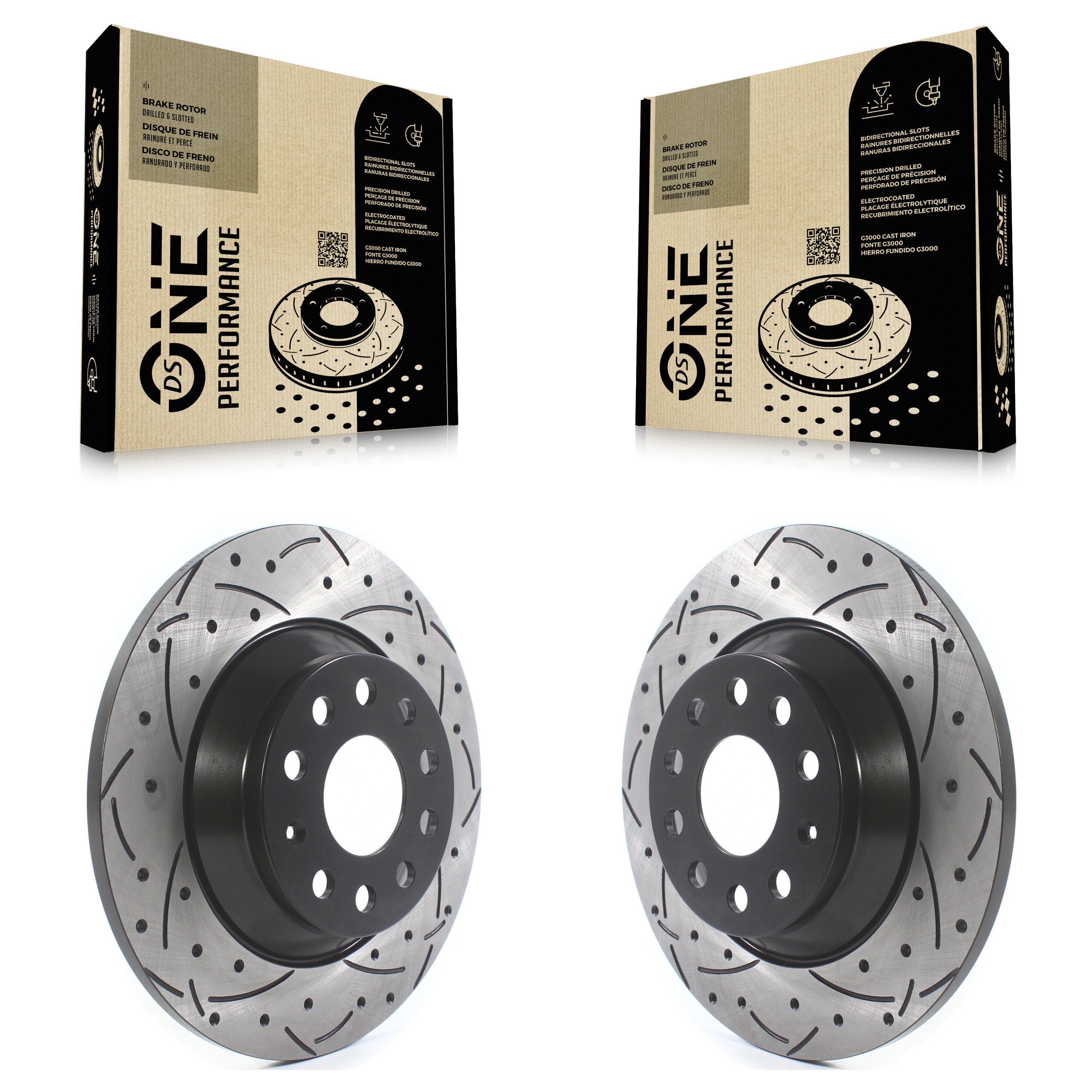 DS-One KD-100195 Disc Brake Rotor for 2016-2025 Audi Q3, Volkswagen Jetta, Audi TT Quattro & more - Rear product image