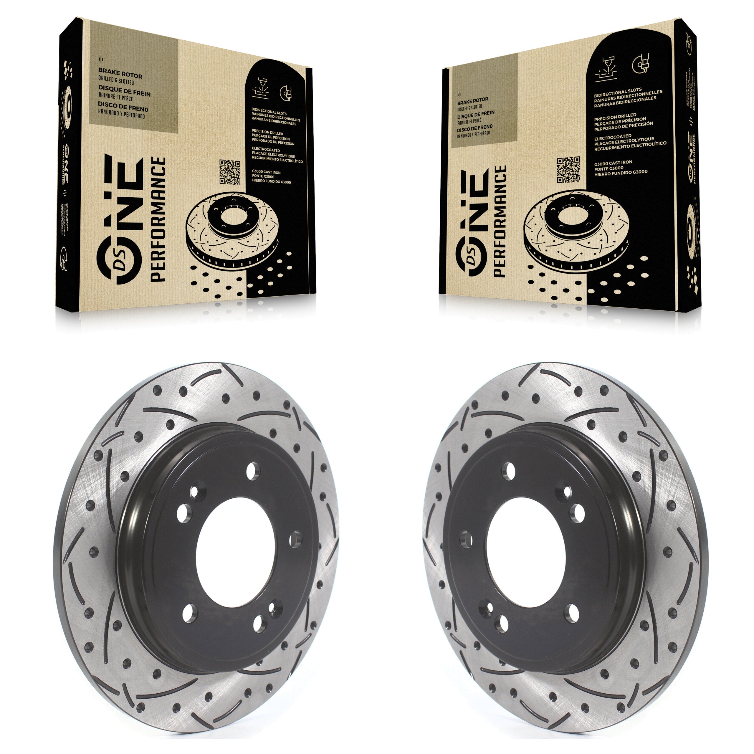 DS-One KD-100418 Disc Brake Rotor for 2017-2024 Kia Forte5, Hyundai Elantra, Kia Forte & more - Rear product image