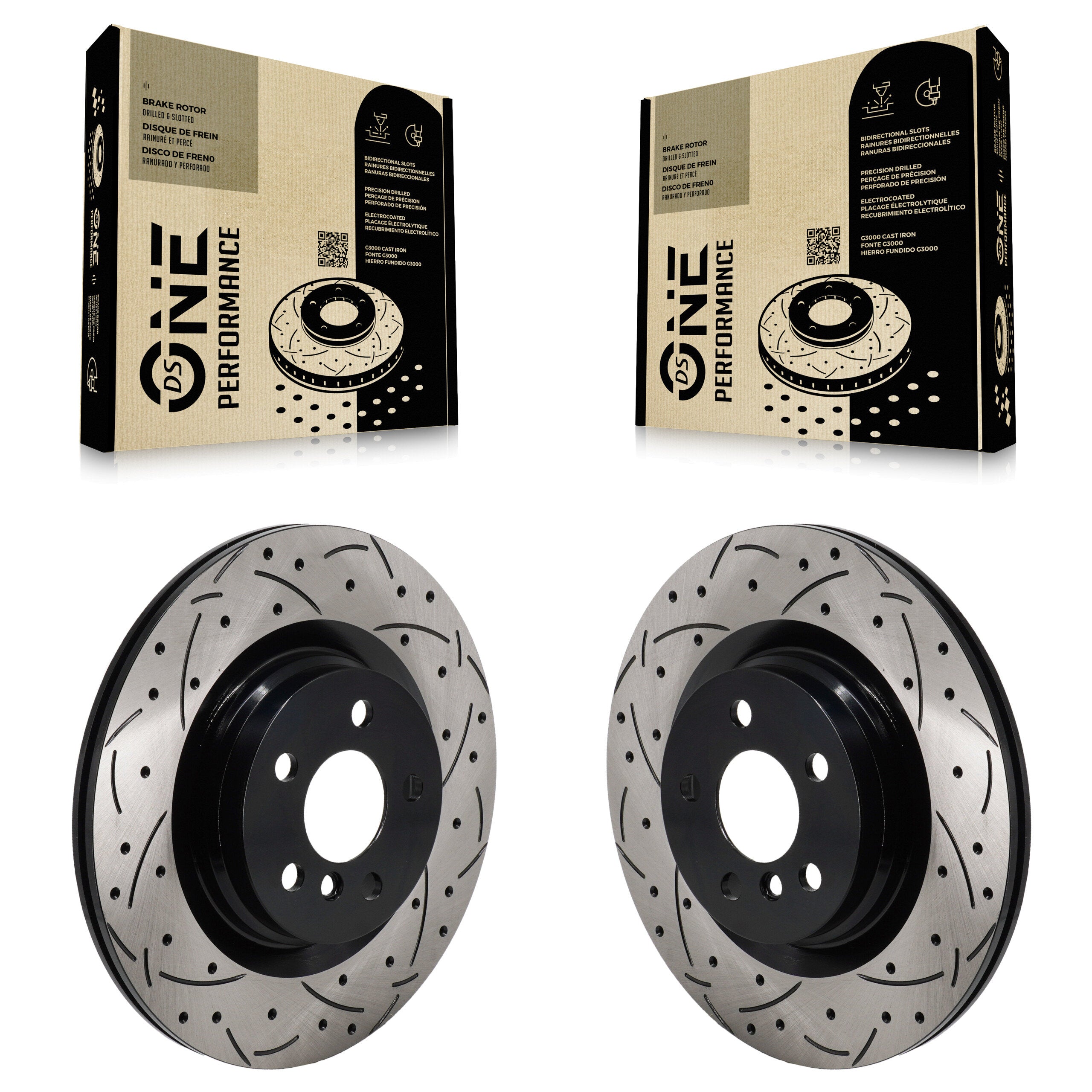 DS-One KD-100727 Disc Brake Rotor for 2019-2024 BMW M235i xDrive Gran Coupe, Mini Cooper Clubman, Mini Cooper Countryman & more - Rear product image