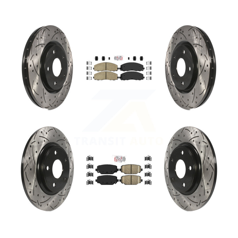 Transit Auto KDA-100555 Disc Brake Kit for 2012-2020 Dodge Grand Caravan, Dodge Journey, Chrysler Town & Country & more - Front and Rear product image